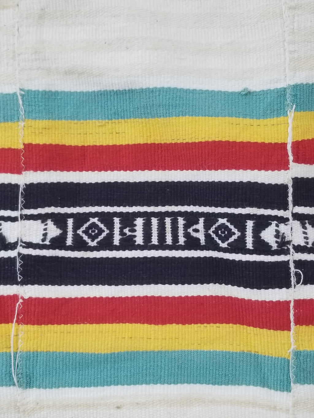 Vintage African Handwoven Striped Kente Cloth Textile 233x127cm