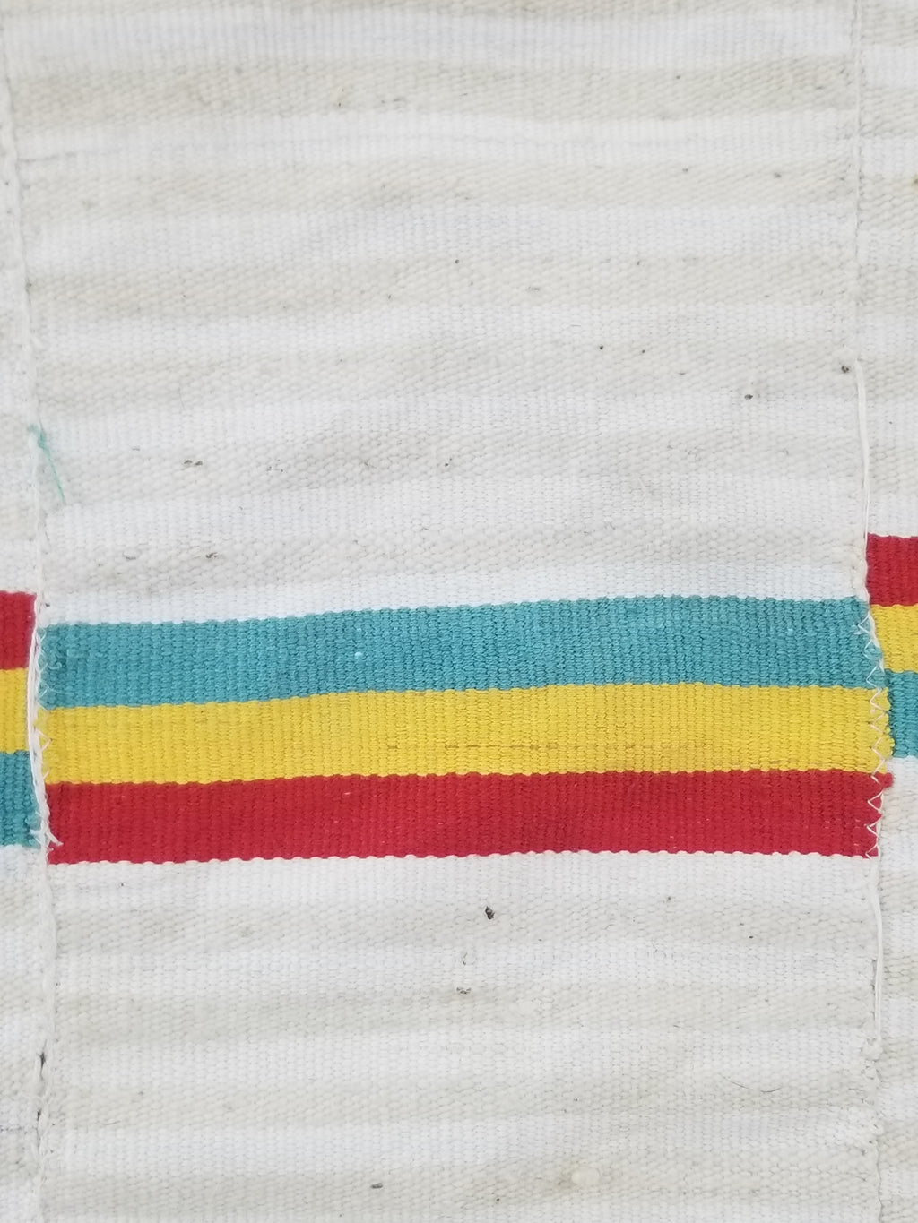 Vintage African Handwoven Striped Kente Cloth Textile 233x127cm