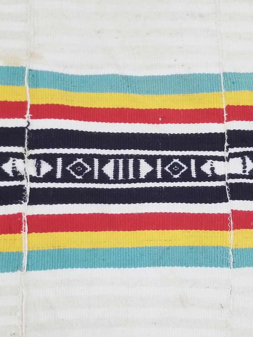 Vintage African Handwoven Striped Kente Cloth Textile 233x127cm