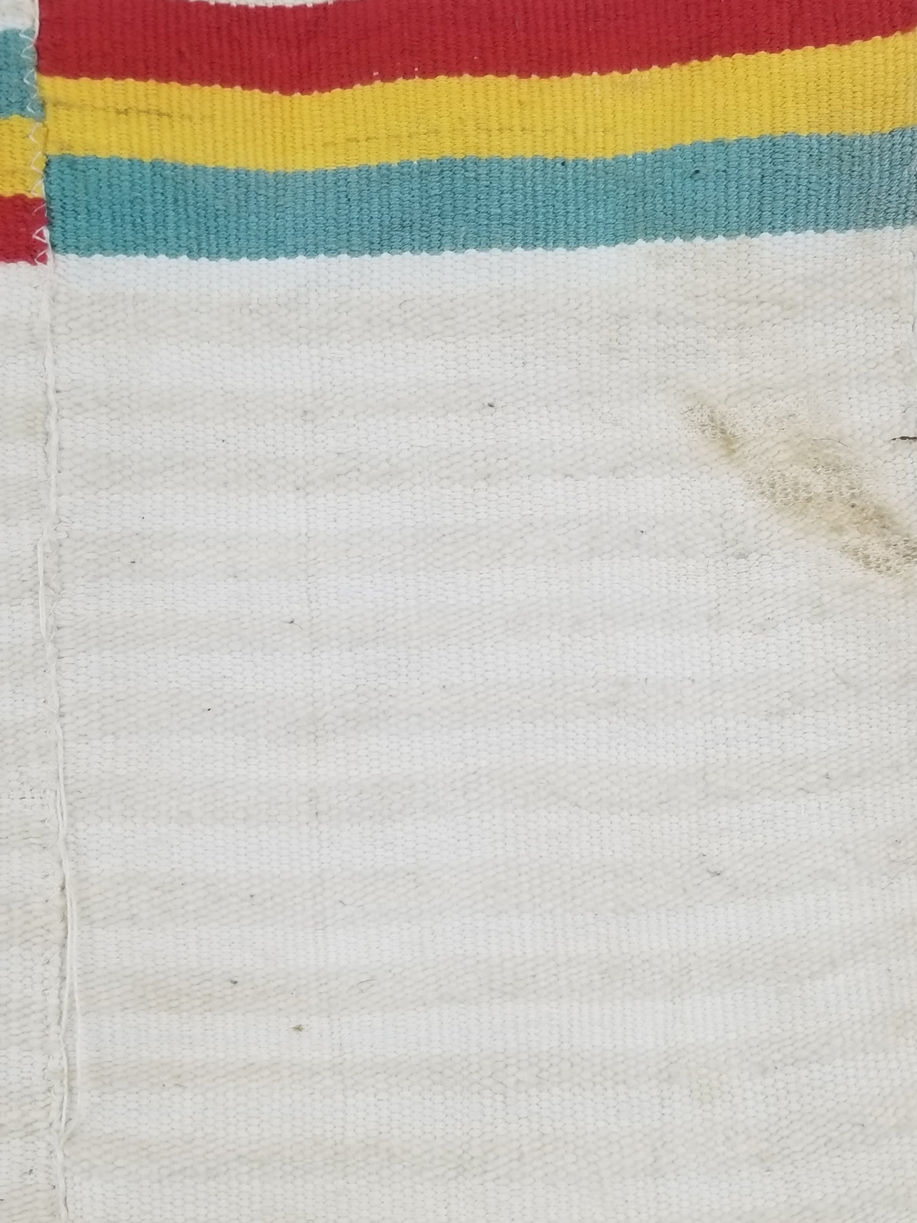 Vintage African Handwoven Striped Kente Cloth Textile 233x127cm