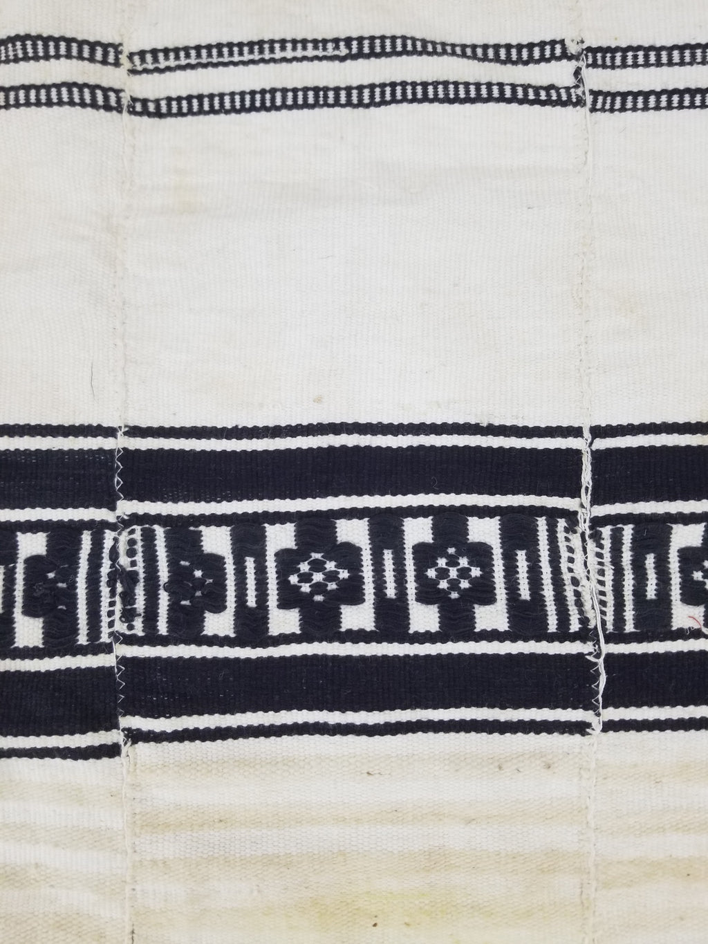 Vintage African Handwoven Striped Kente Cloth Textile 233x127cm