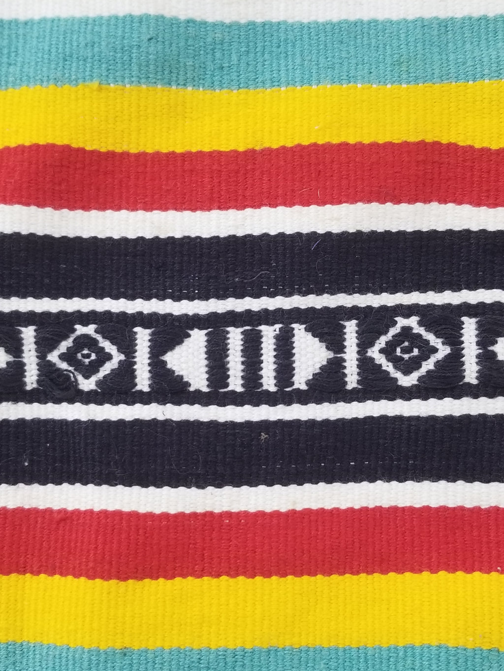 Vintage African Handwoven Striped Kente Cloth Textile 233x127cm