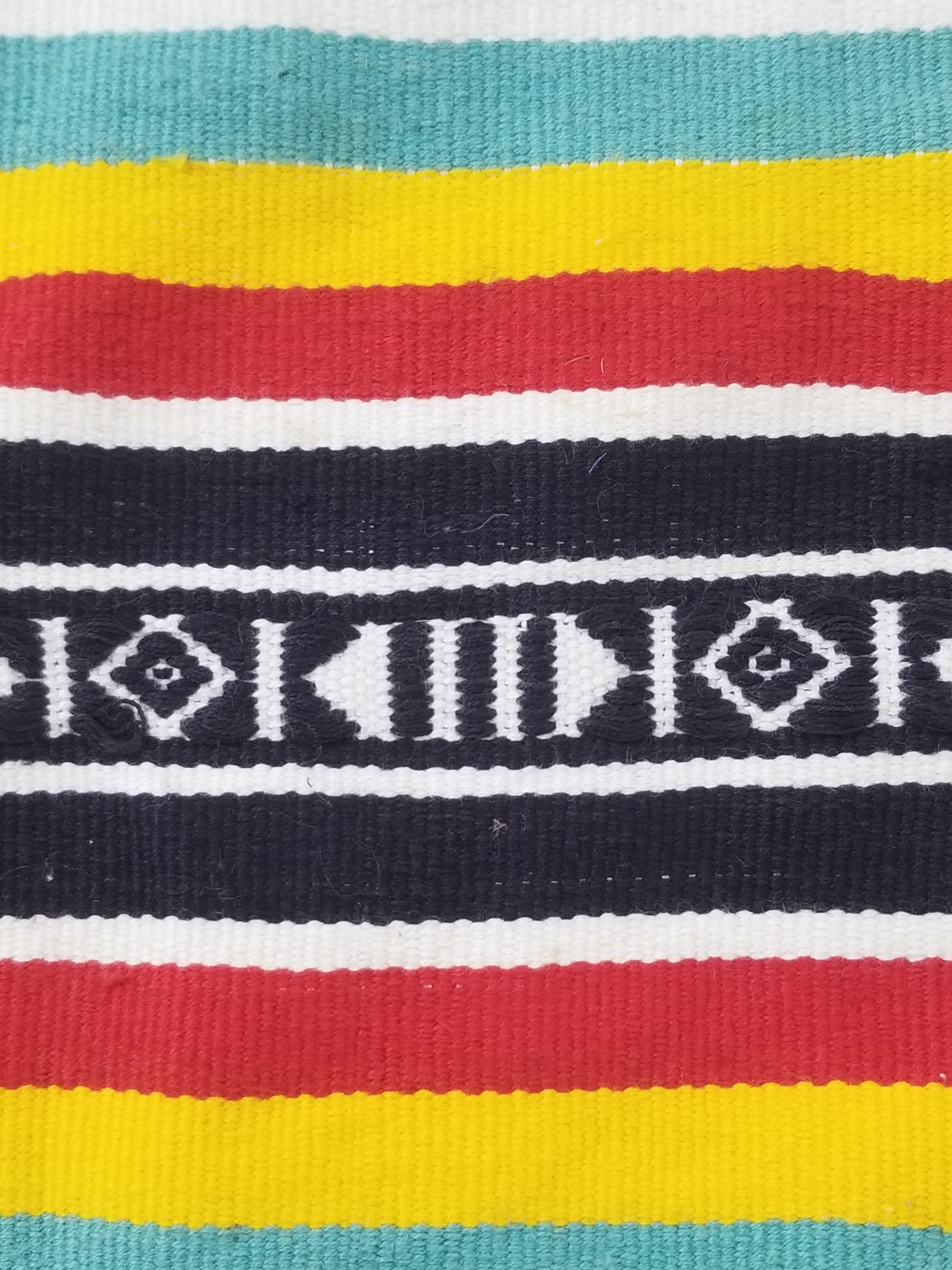 Vintage African Handwoven Striped Kente Cloth Textile 233x127cm