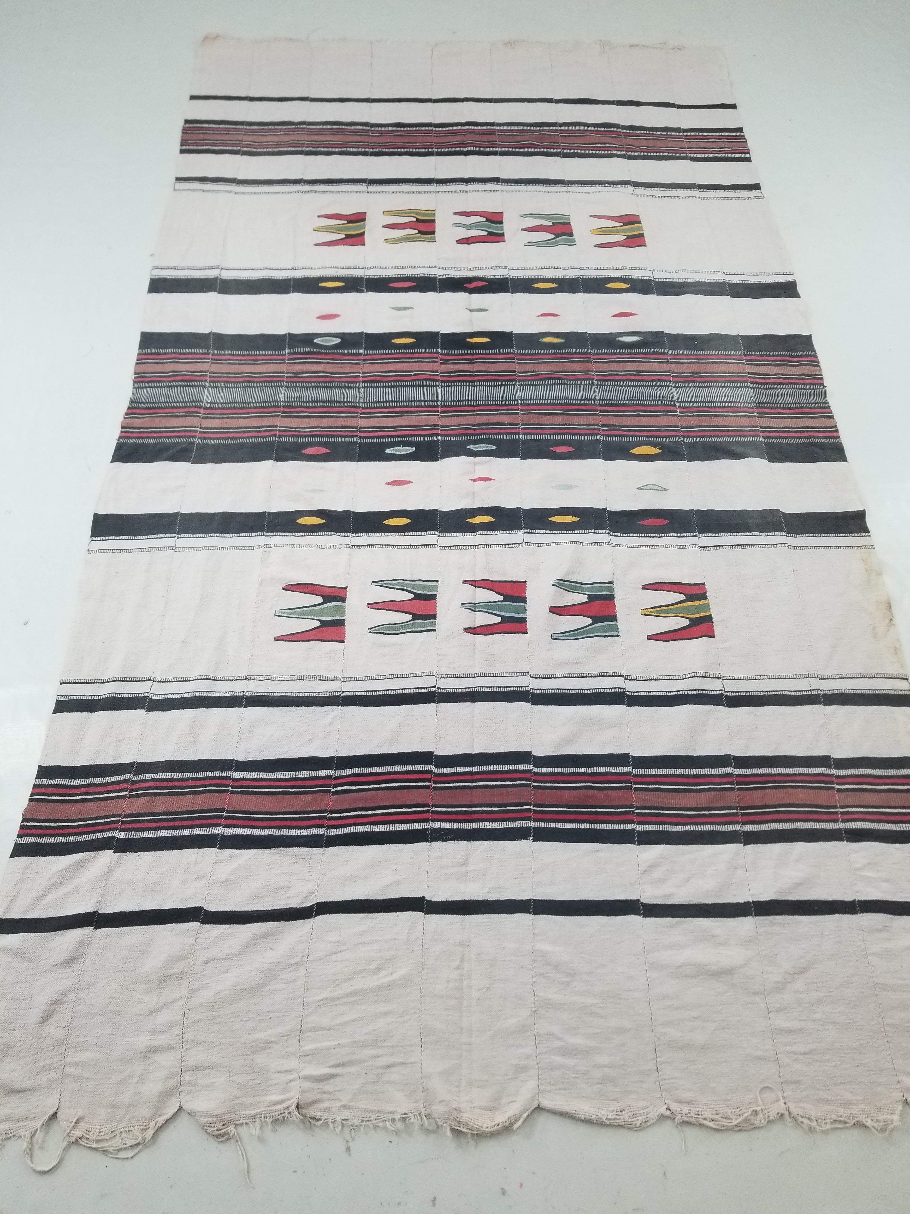 Vintage African Nigerian Handwoven Ceremonial Textile/Blanket Throw 272x148cm