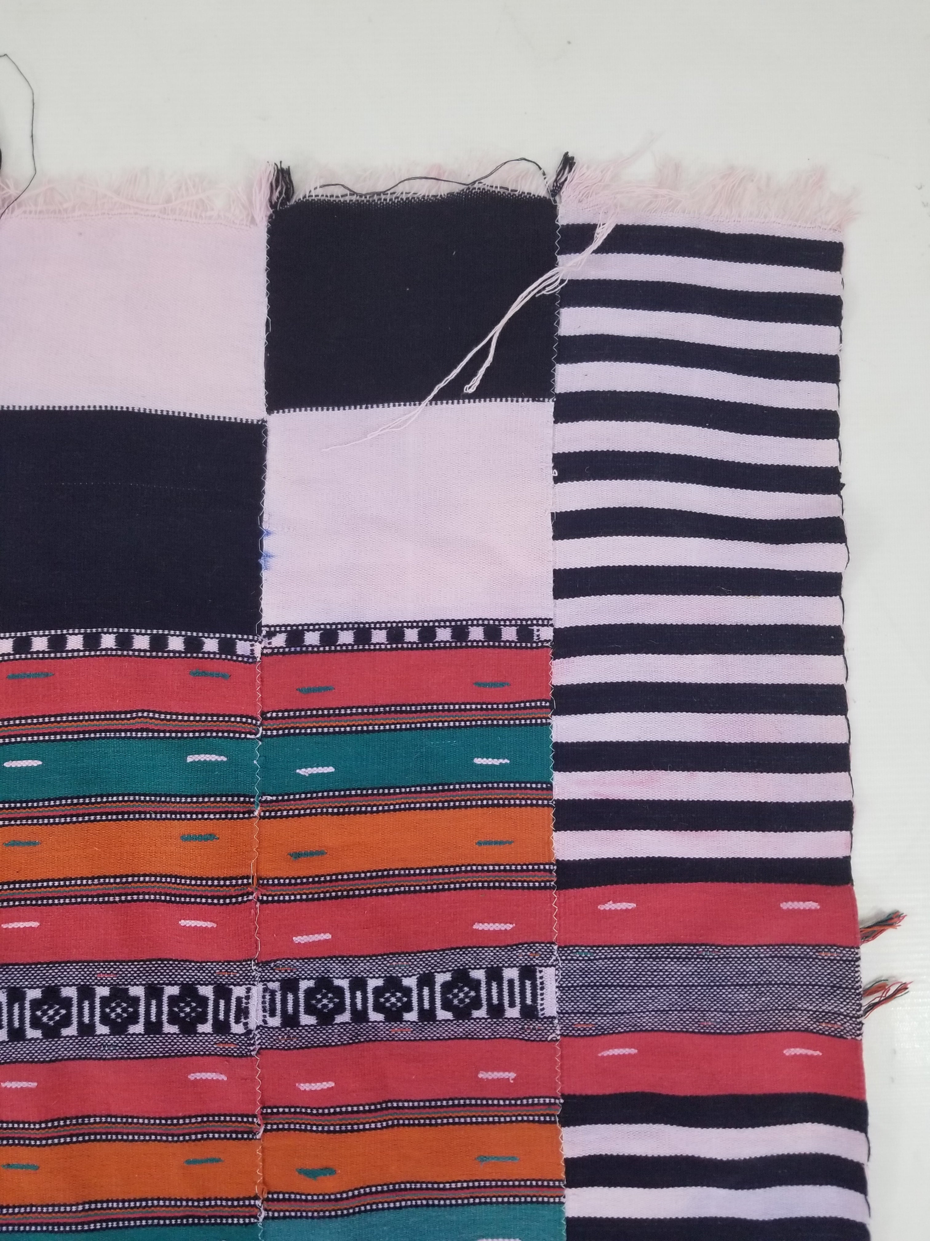 Vintage African Handwoven Ewe Kente Cloth - Ghana Ceremonial Textile 218x133cm