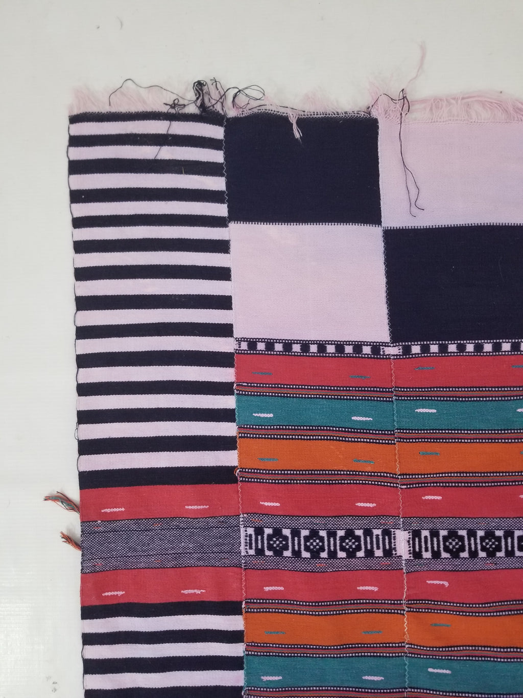 Vintage African Handwoven Ewe Kente Cloth - Ghana Ceremonial Textile 218x133cm