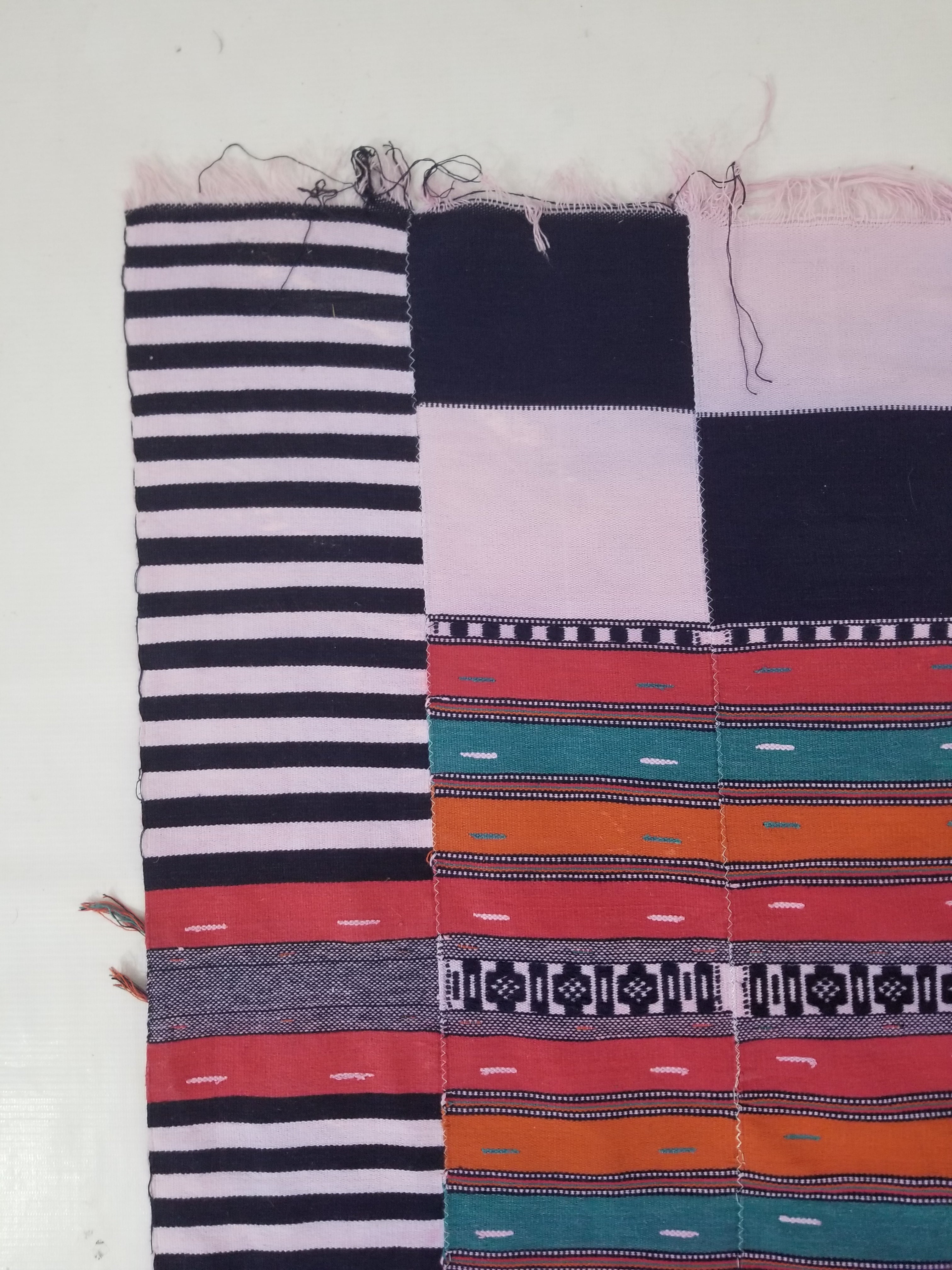 Vintage African Handwoven Ewe Kente Cloth - Ghana Ceremonial Textile 218x133cm