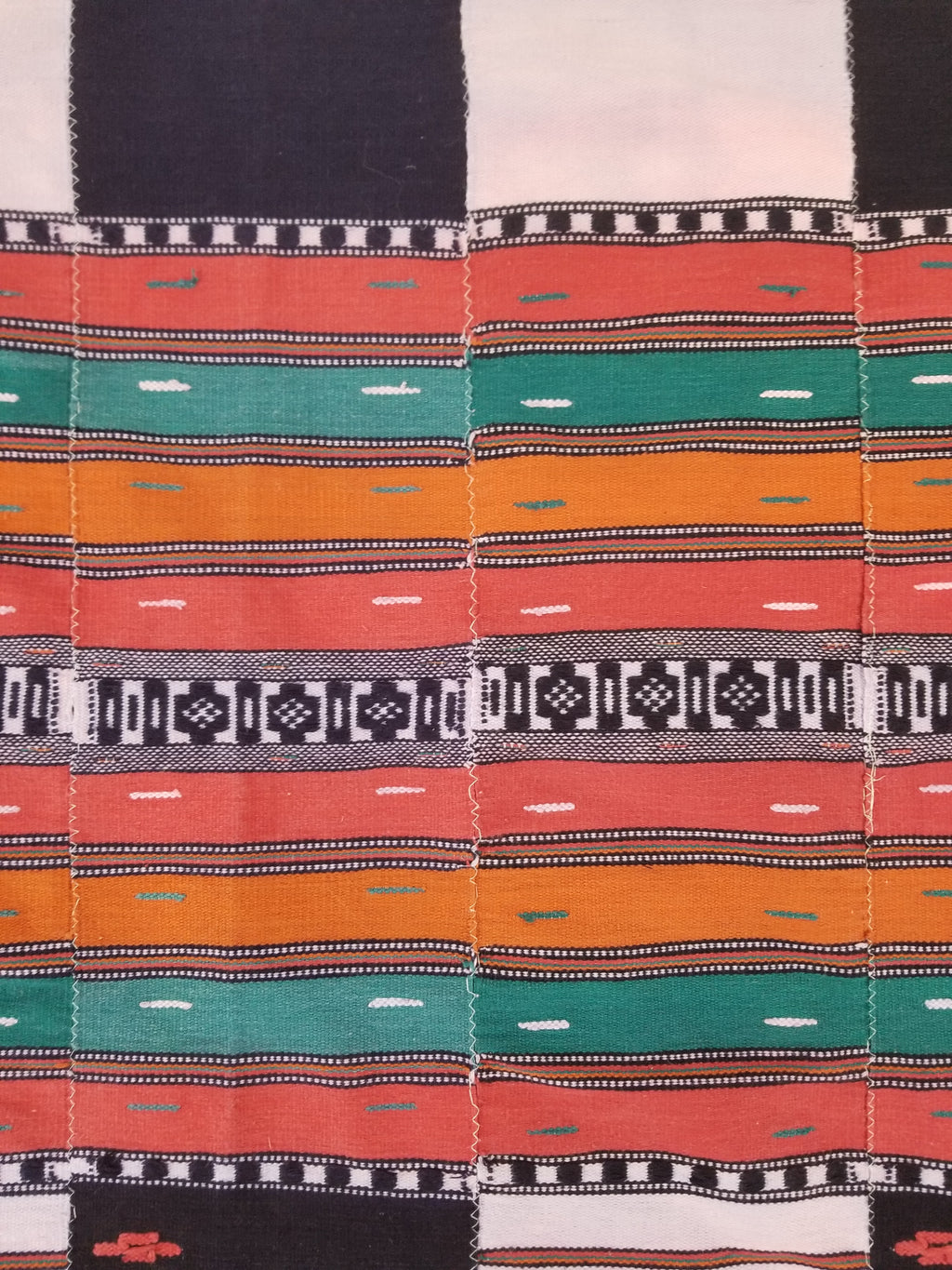 Vintage African Handwoven Ewe Kente Cloth - Ghana Ceremonial Textile 218x133cm