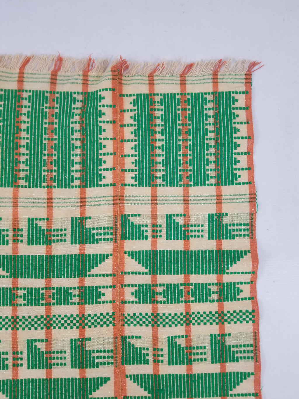 Vintage African Inspired Handwoven Geometric Pattern Tapestry Panel 180x123cm