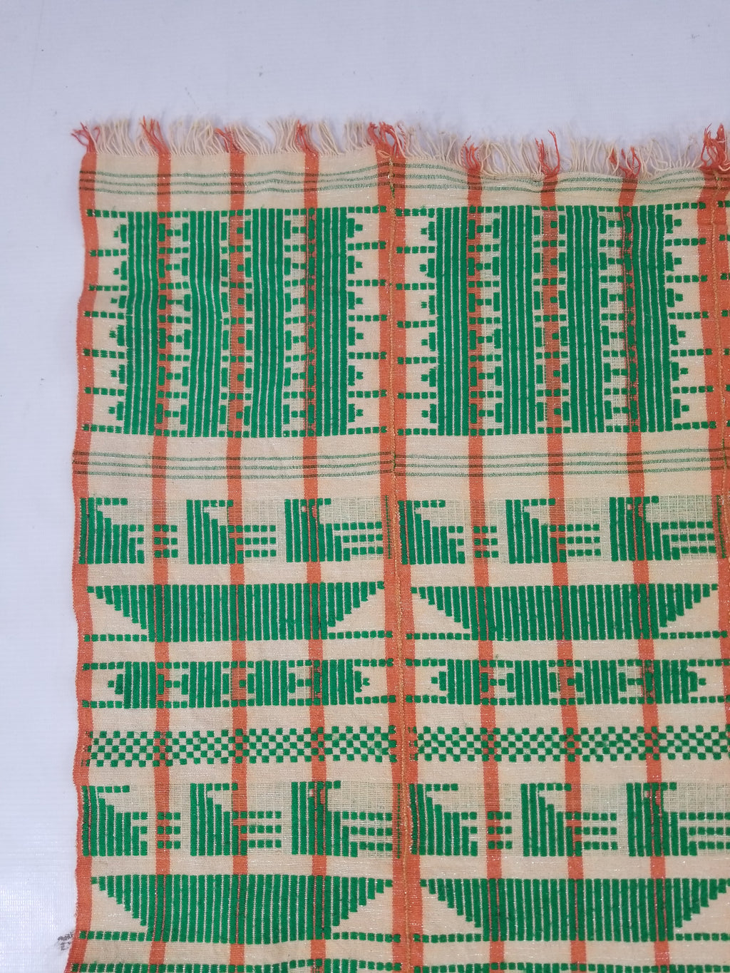 Vintage African Inspired Handwoven Geometric Pattern Tapestry Panel 180x123cm