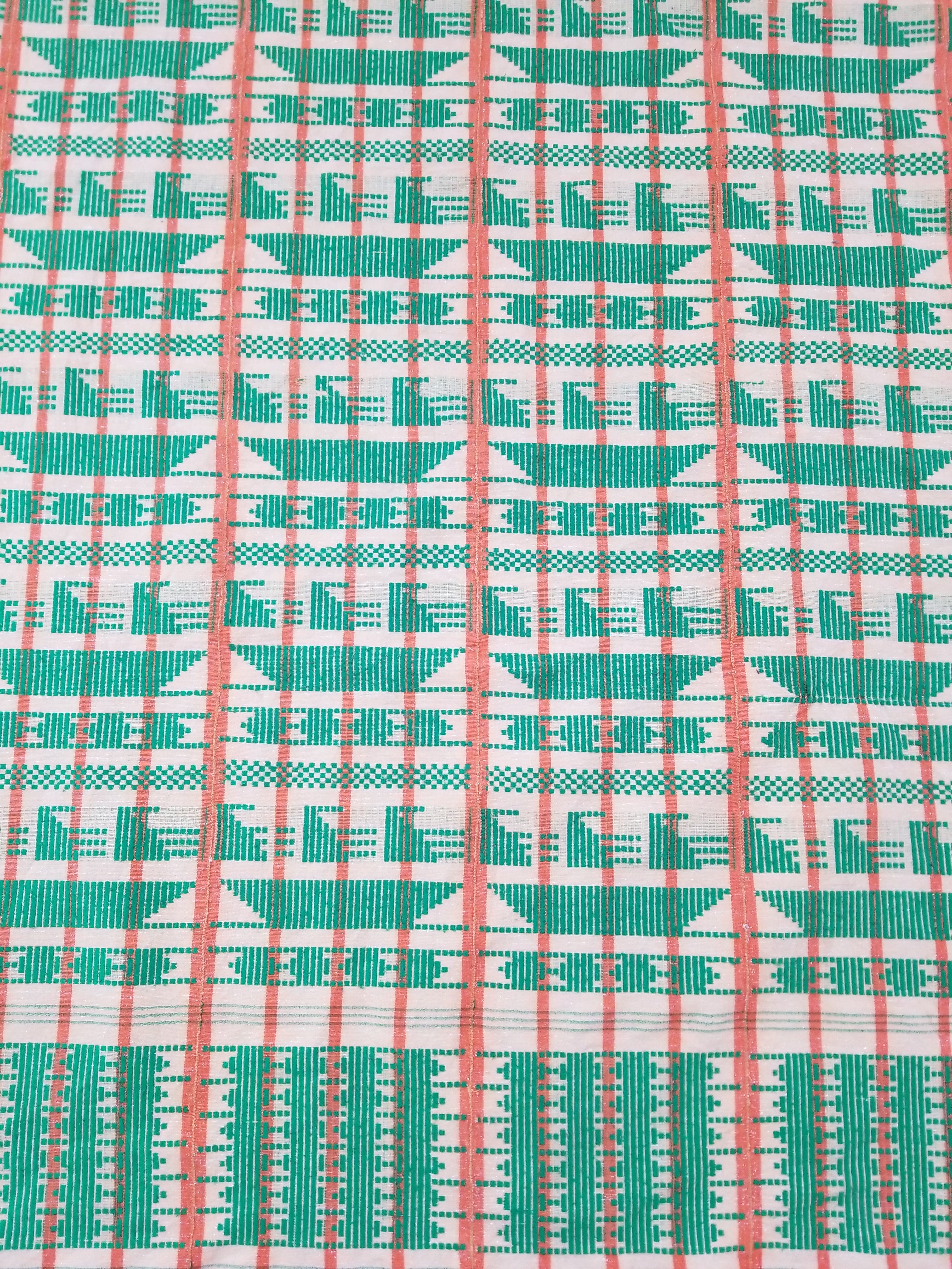 Vintage African Inspired Handwoven Geometric Pattern Tapestry Panel 180x123cm