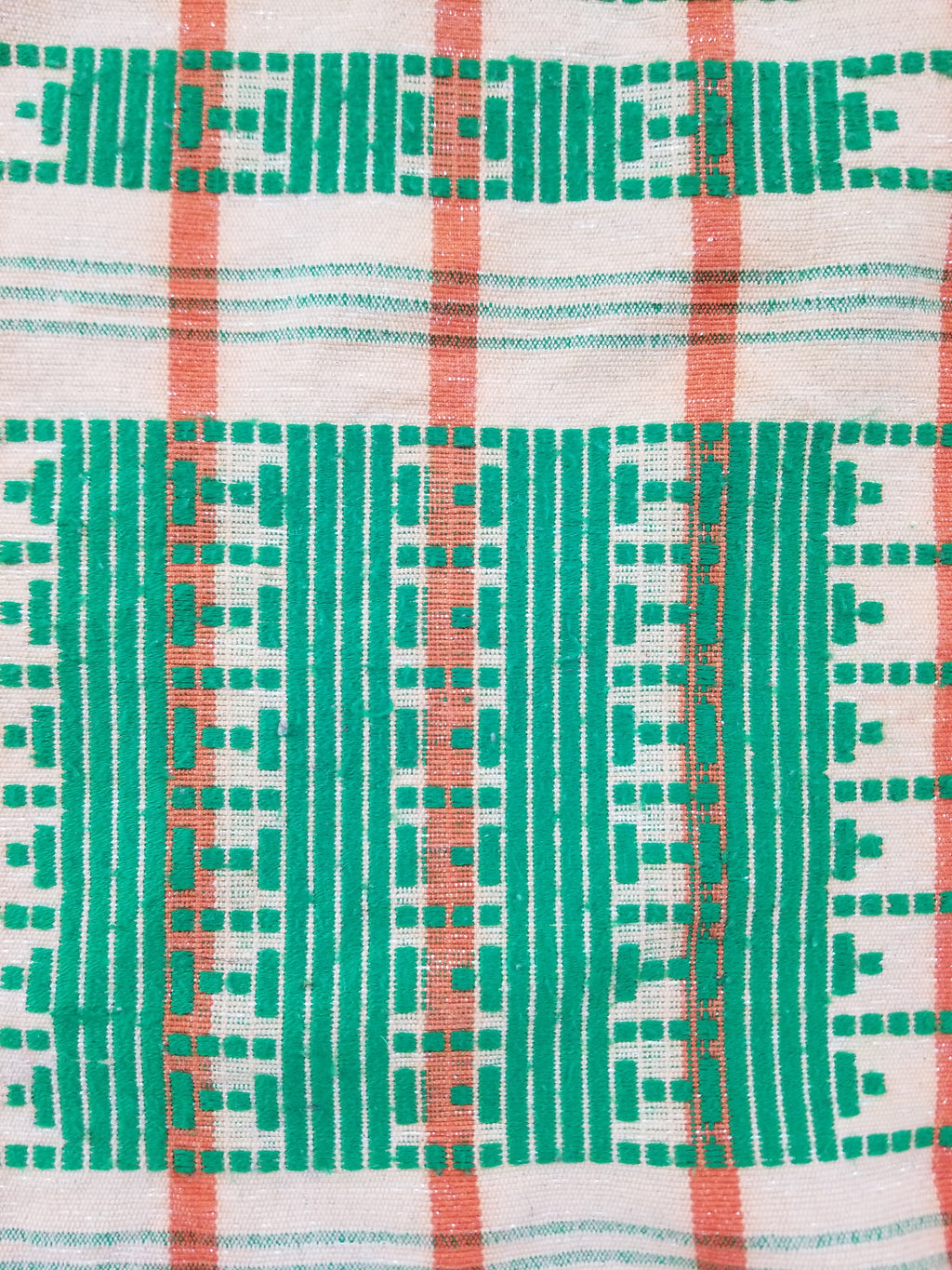 Vintage African Inspired Handwoven Geometric Pattern Tapestry Panel 180x123cm