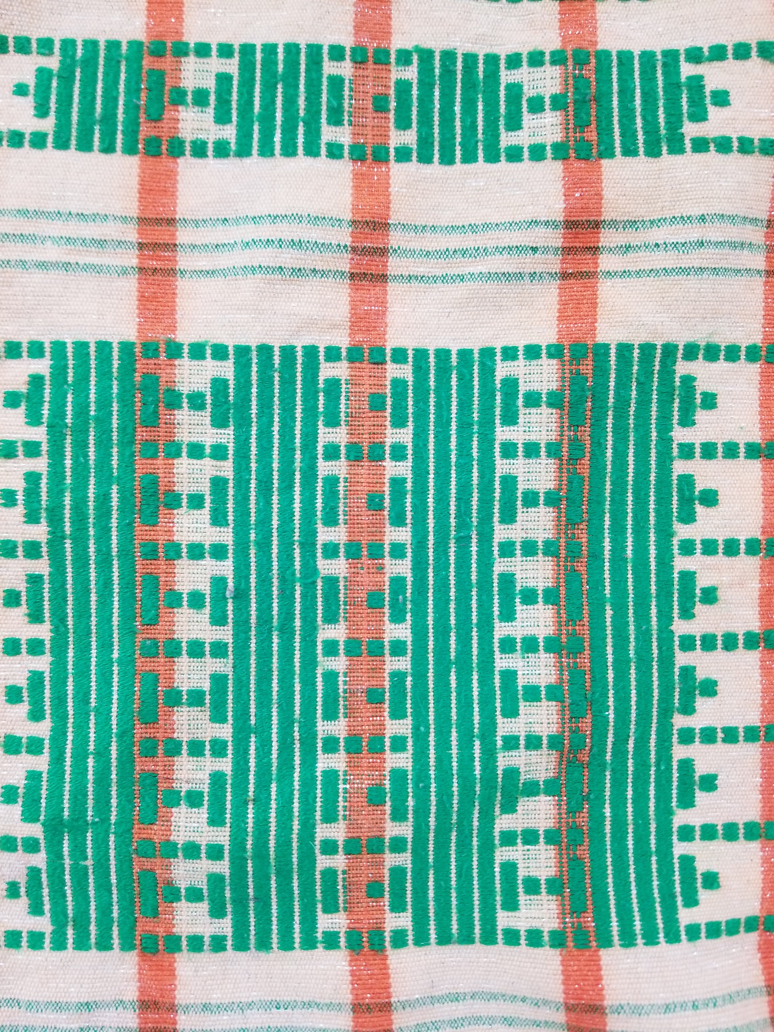 Vintage African Inspired Handwoven Geometric Pattern Tapestry Panel 180x123cm