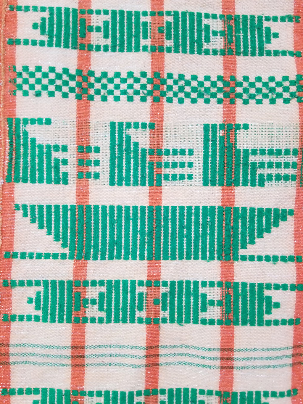 Vintage African Inspired Handwoven Geometric Pattern Tapestry Panel 180x123cm