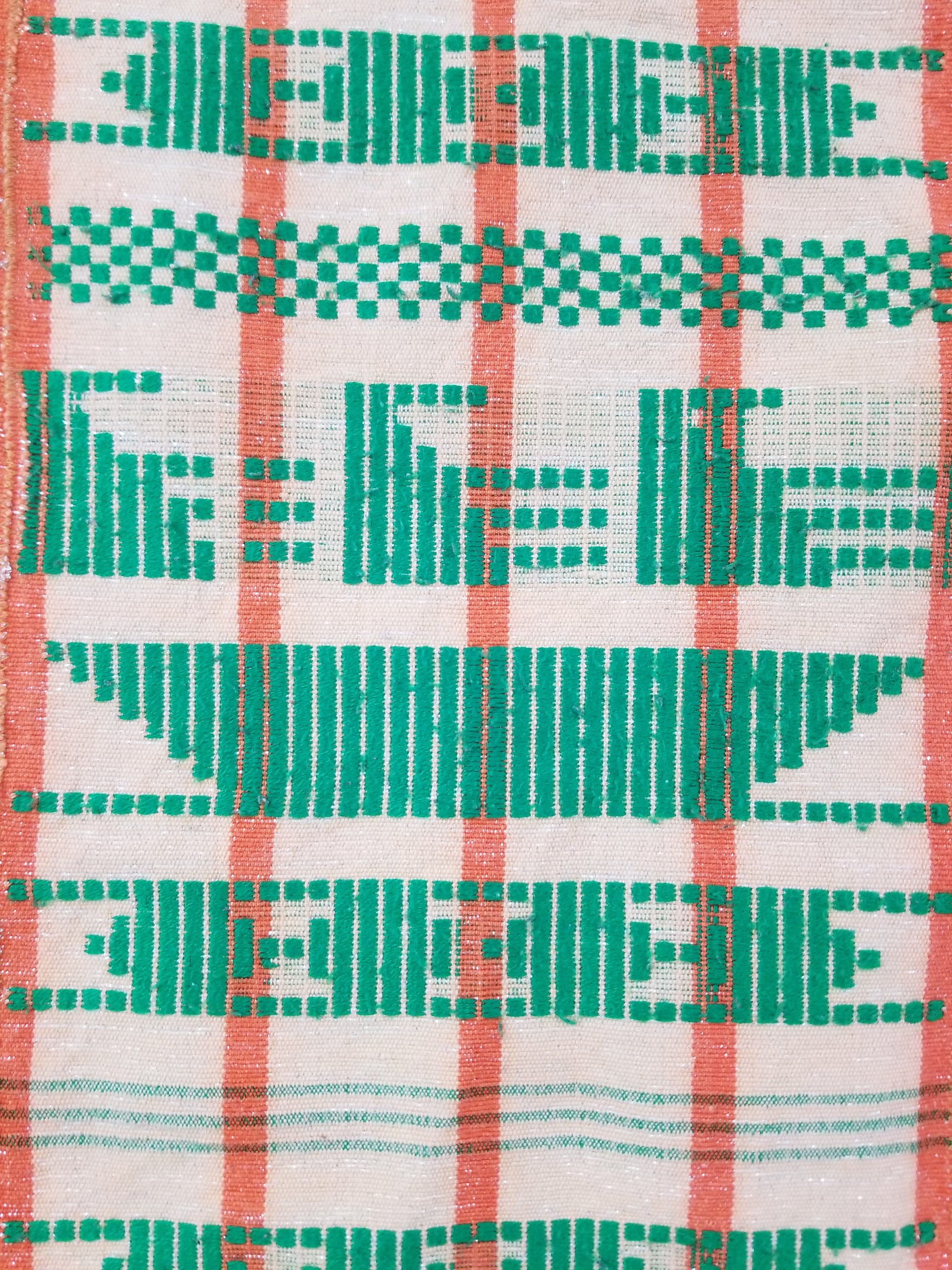 Vintage African Inspired Handwoven Geometric Pattern Tapestry Panel 180x123cm