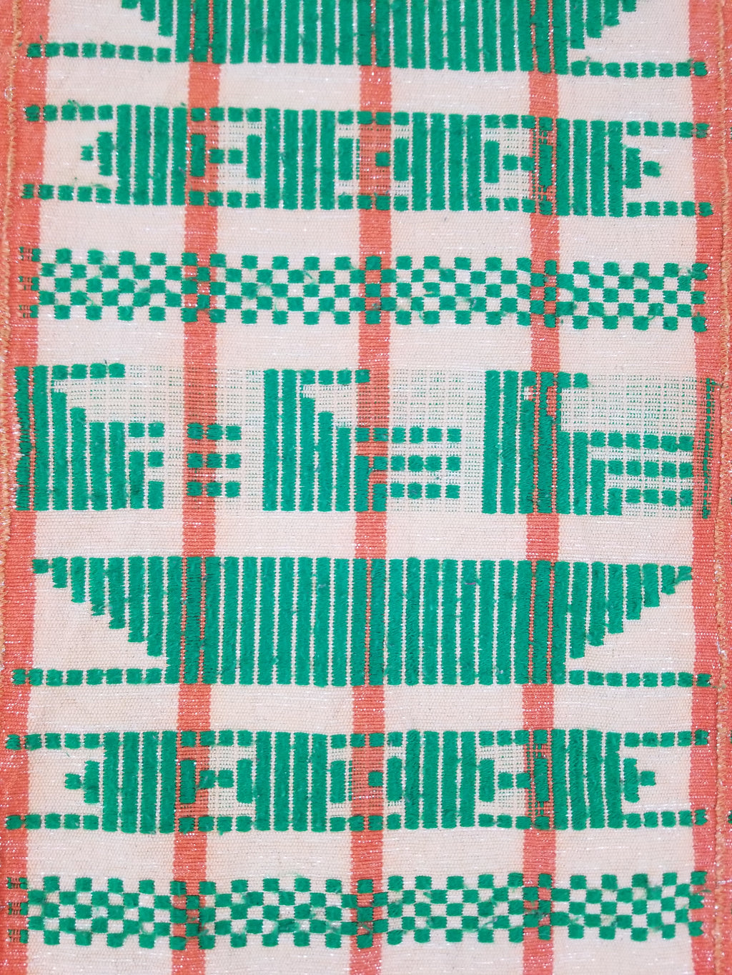 Vintage African Inspired Handwoven Geometric Pattern Tapestry Panel 180x123cm