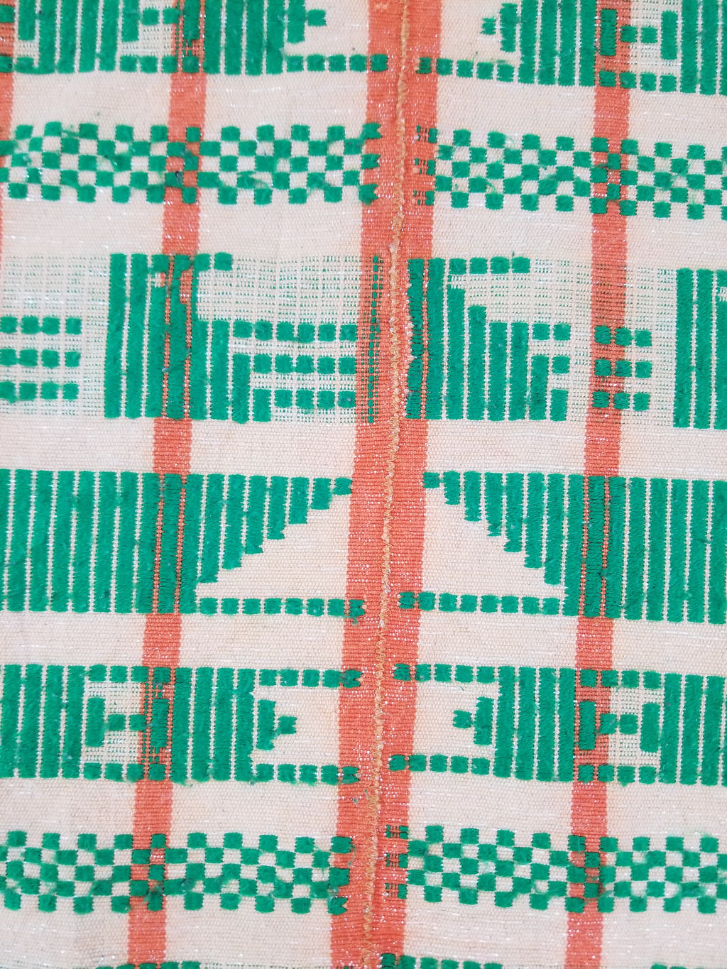 Vintage African Inspired Handwoven Geometric Pattern Tapestry Panel 180x123cm