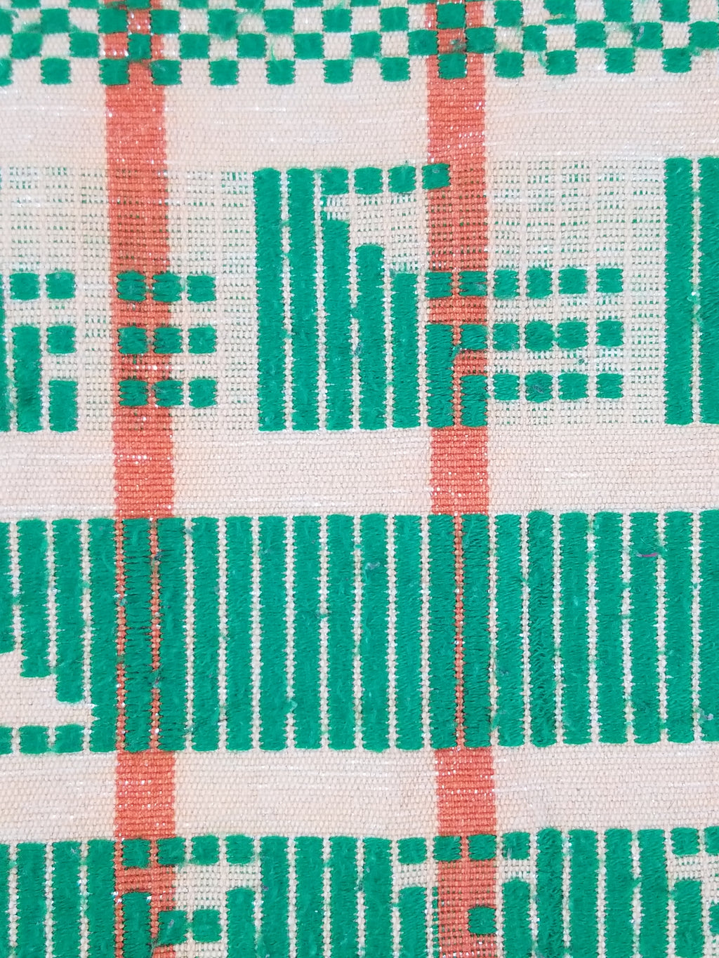 Vintage African Inspired Handwoven Geometric Pattern Tapestry Panel 180x123cm