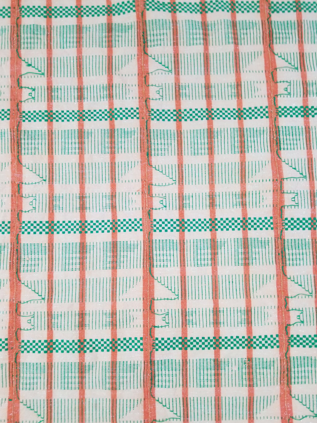 Vintage African Inspired Handwoven Geometric Pattern Tapestry Panel 180x123cm