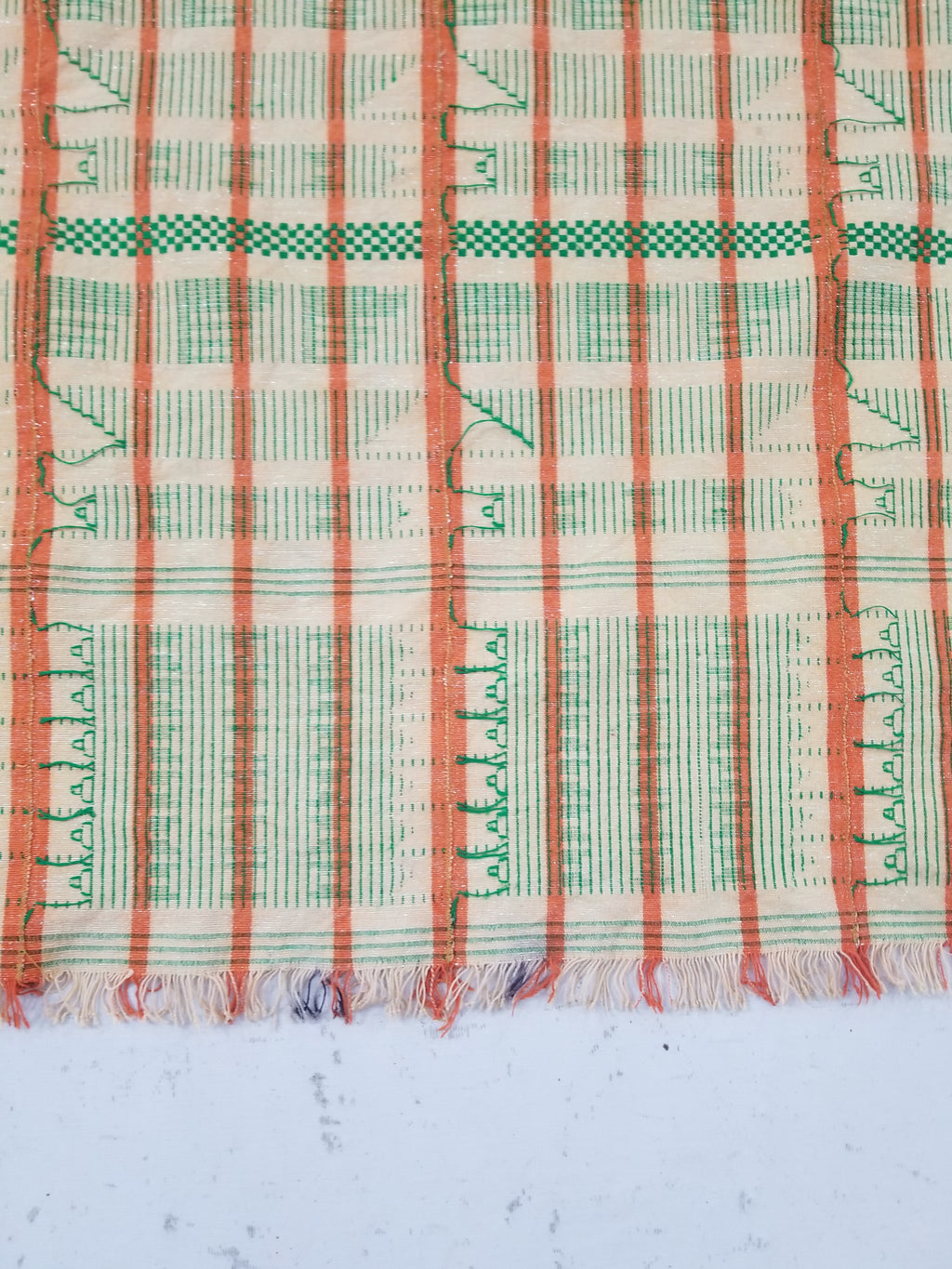 Vintage African Inspired Handwoven Geometric Pattern Tapestry Panel 180x123cm