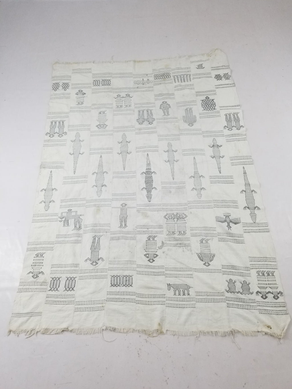 Vintage African Burkina Faso Handwoven Mossi Cloth Textile 200x140cm