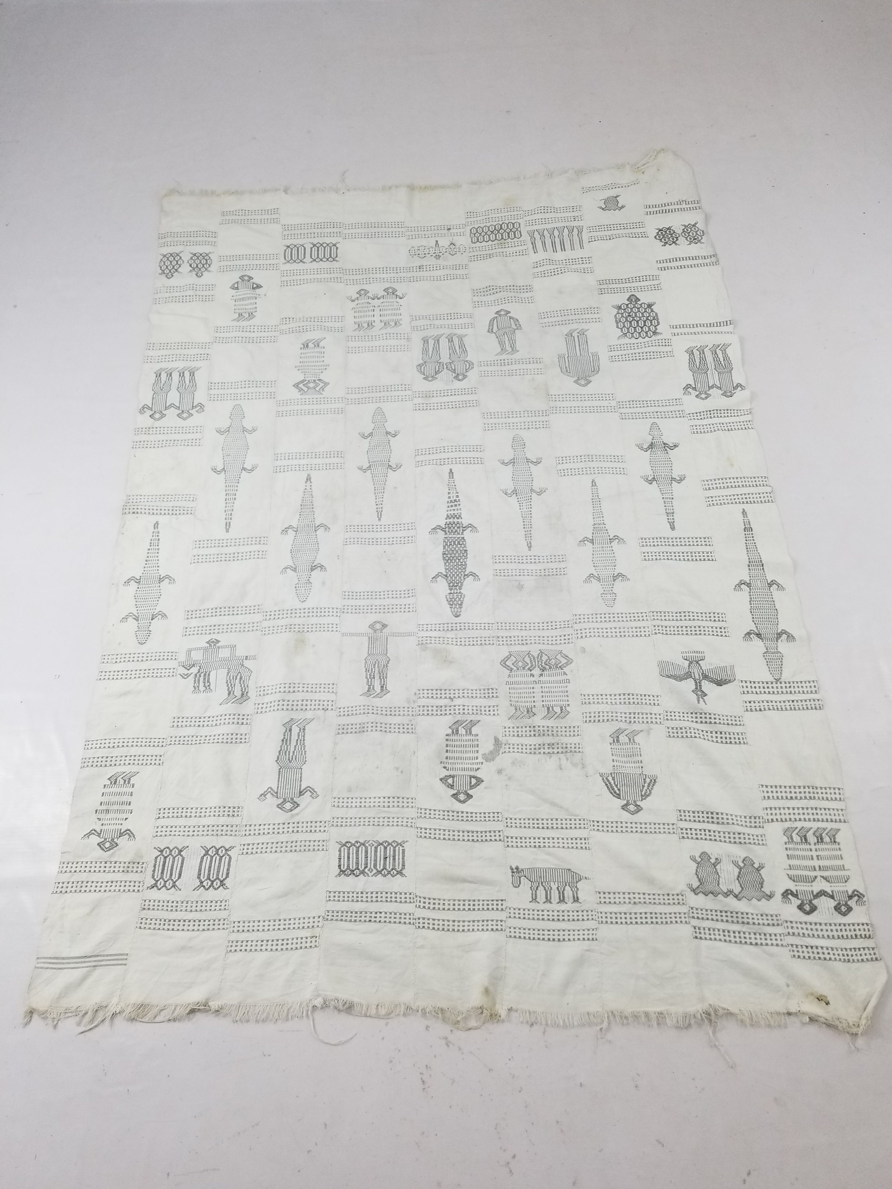 Vintage African Burkina Faso Handwoven Mossi Cloth Textile 200x140cm