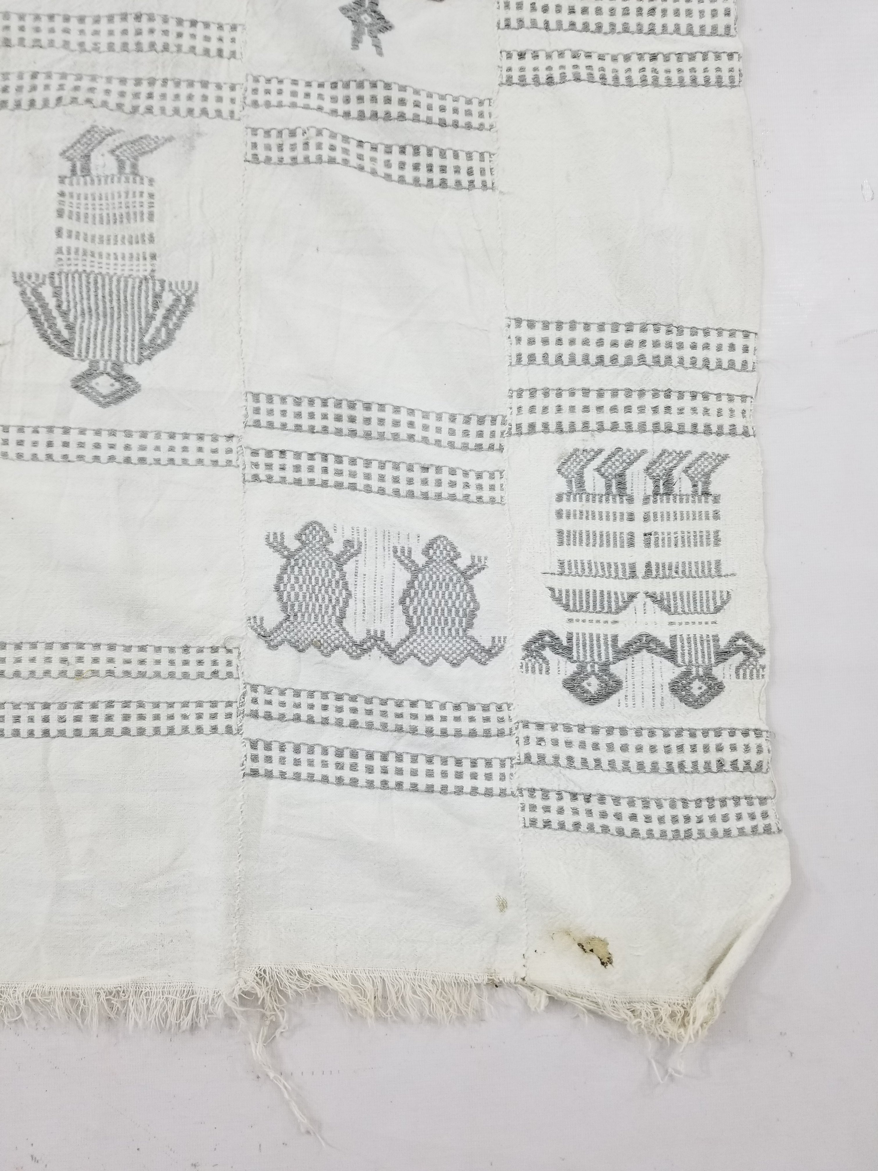 Vintage African Burkina Faso Handwoven Mossi Cloth Textile 200x140cm
