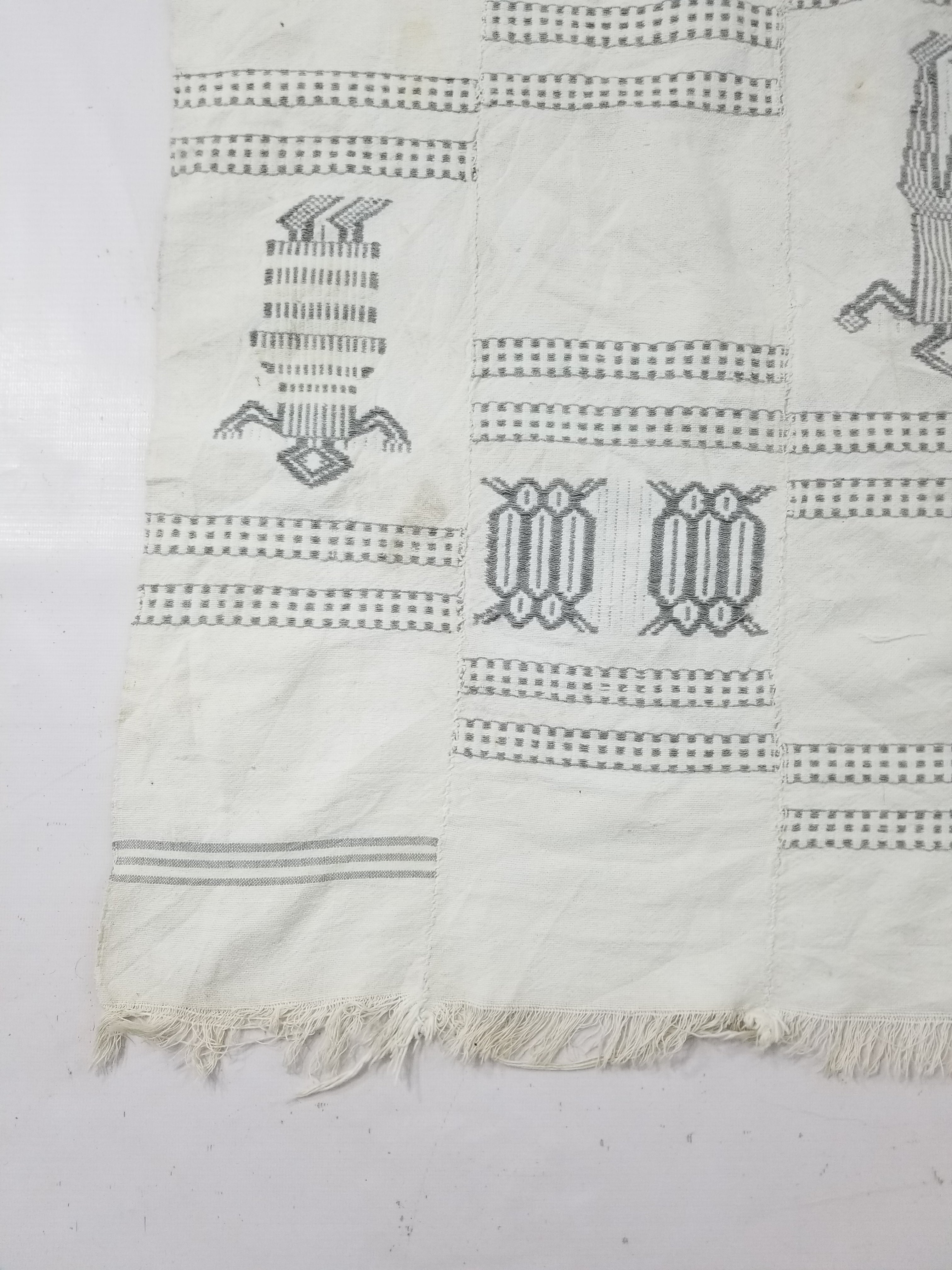 Vintage African Burkina Faso Handwoven Mossi Cloth Textile 200x140cm
