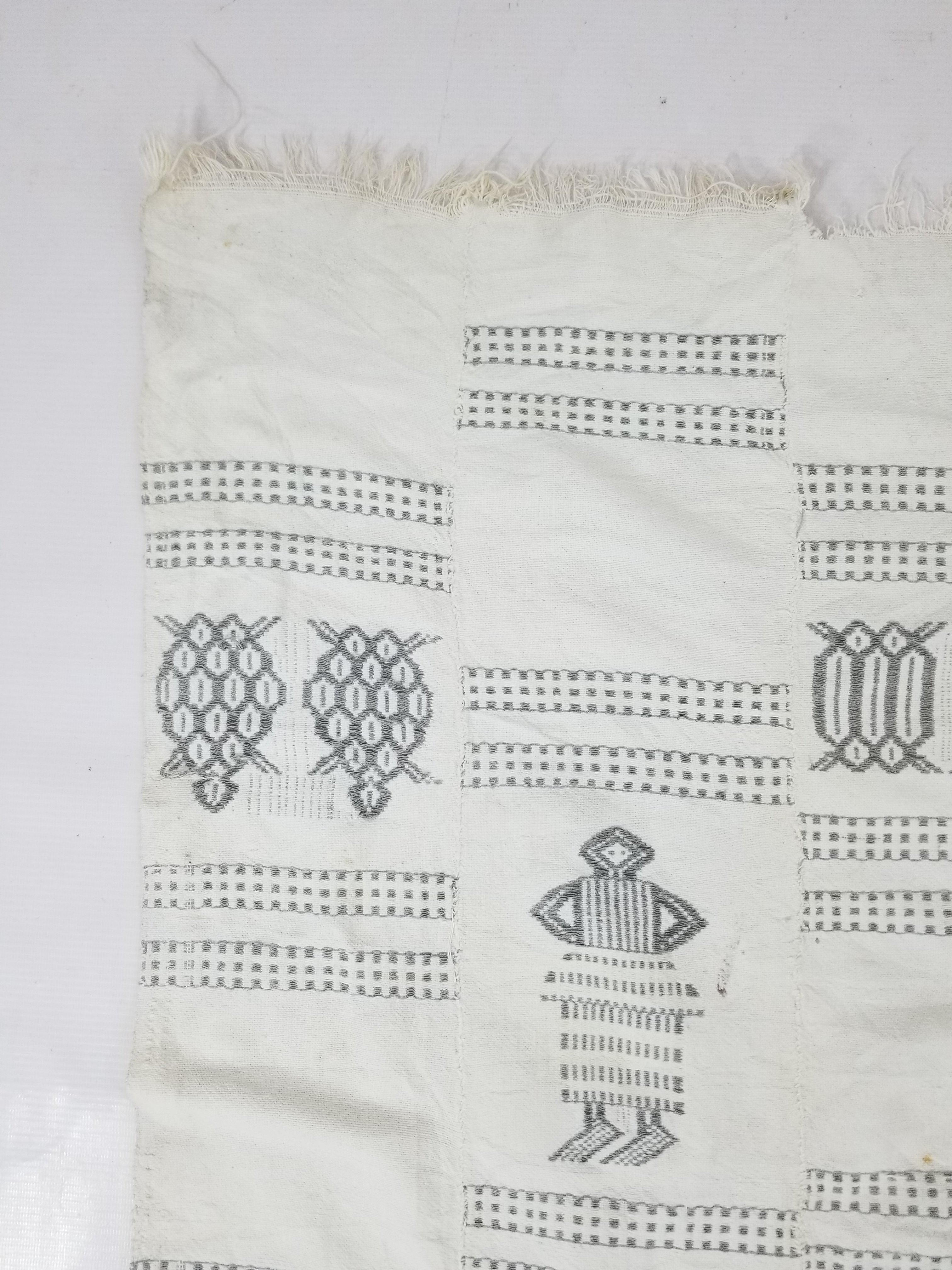 Vintage African Burkina Faso Handwoven Mossi Cloth Textile 200x140cm