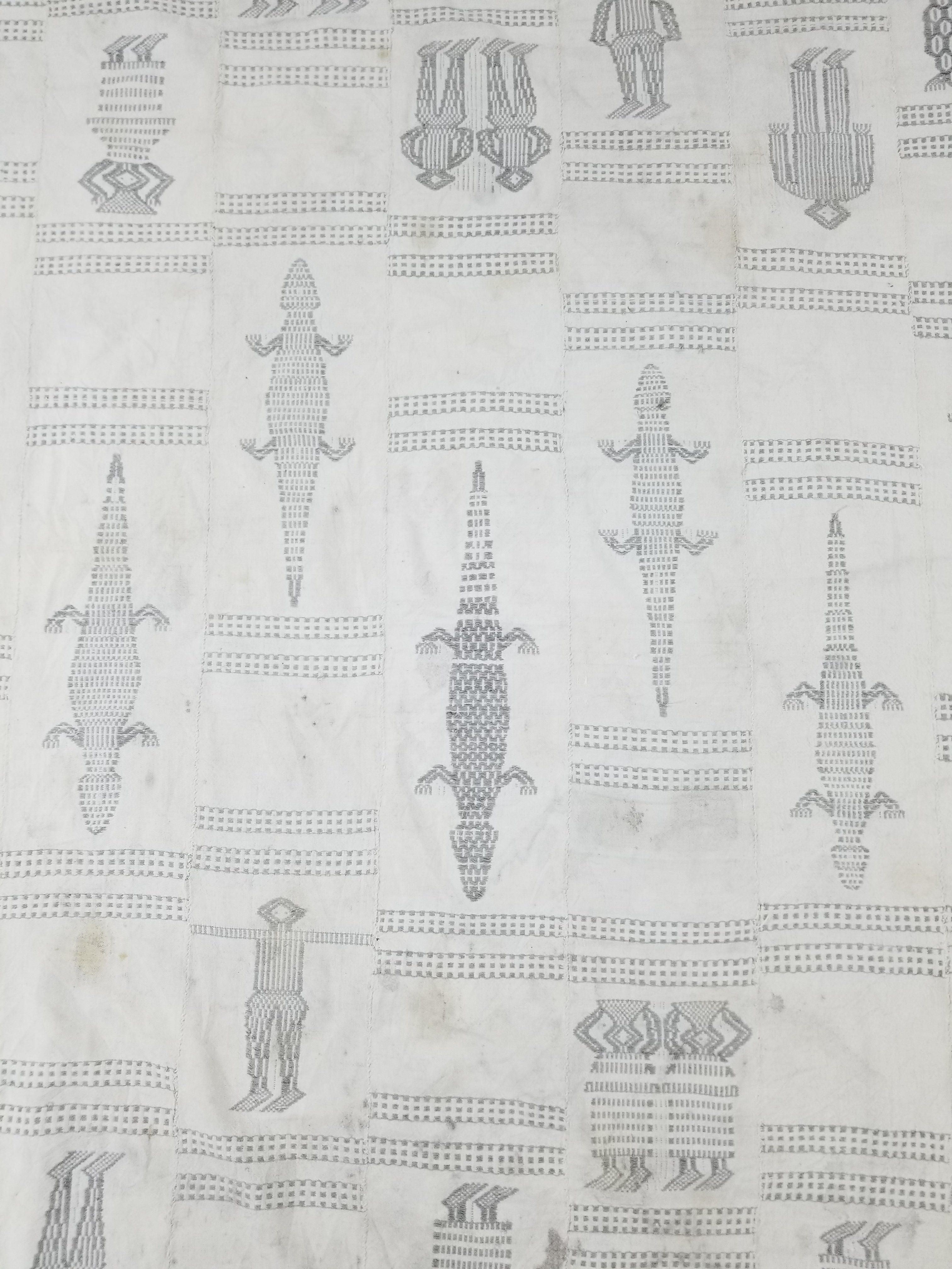 Vintage African Burkina Faso Handwoven Mossi Cloth Textile 200x140cm