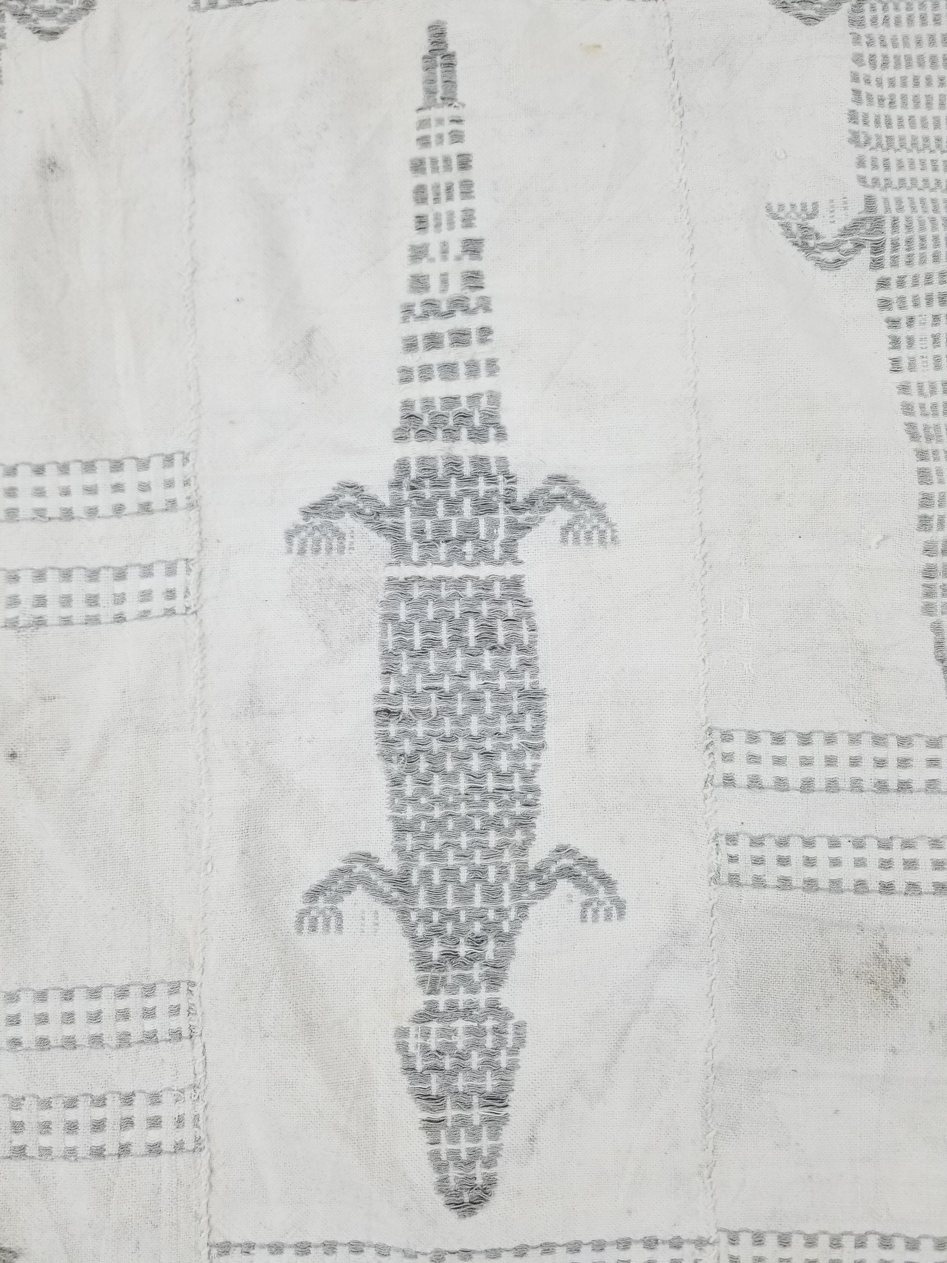 Vintage African Burkina Faso Handwoven Mossi Cloth Textile 200x140cm