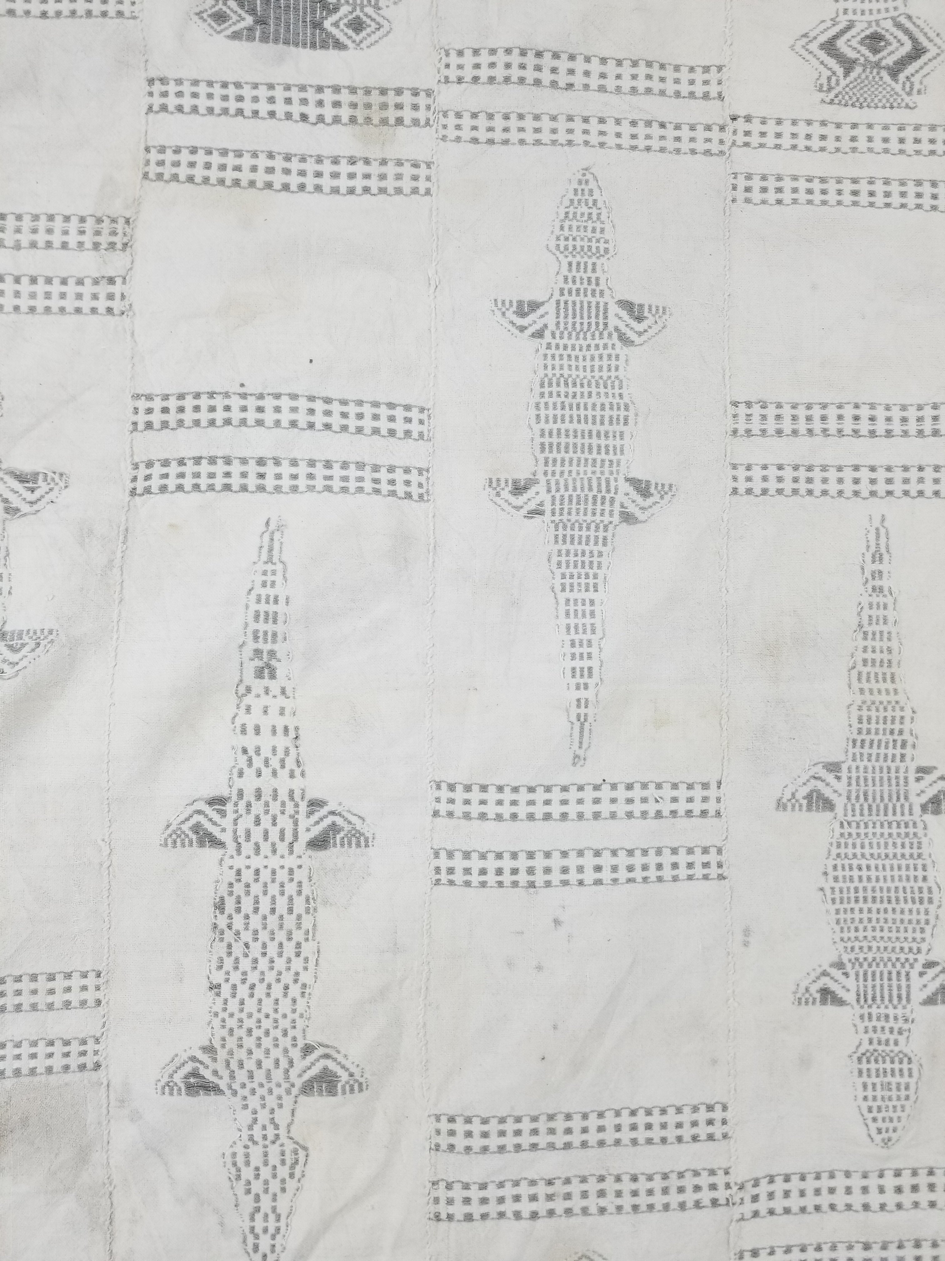 Vintage African Burkina Faso Handwoven Mossi Cloth Textile 200x140cm