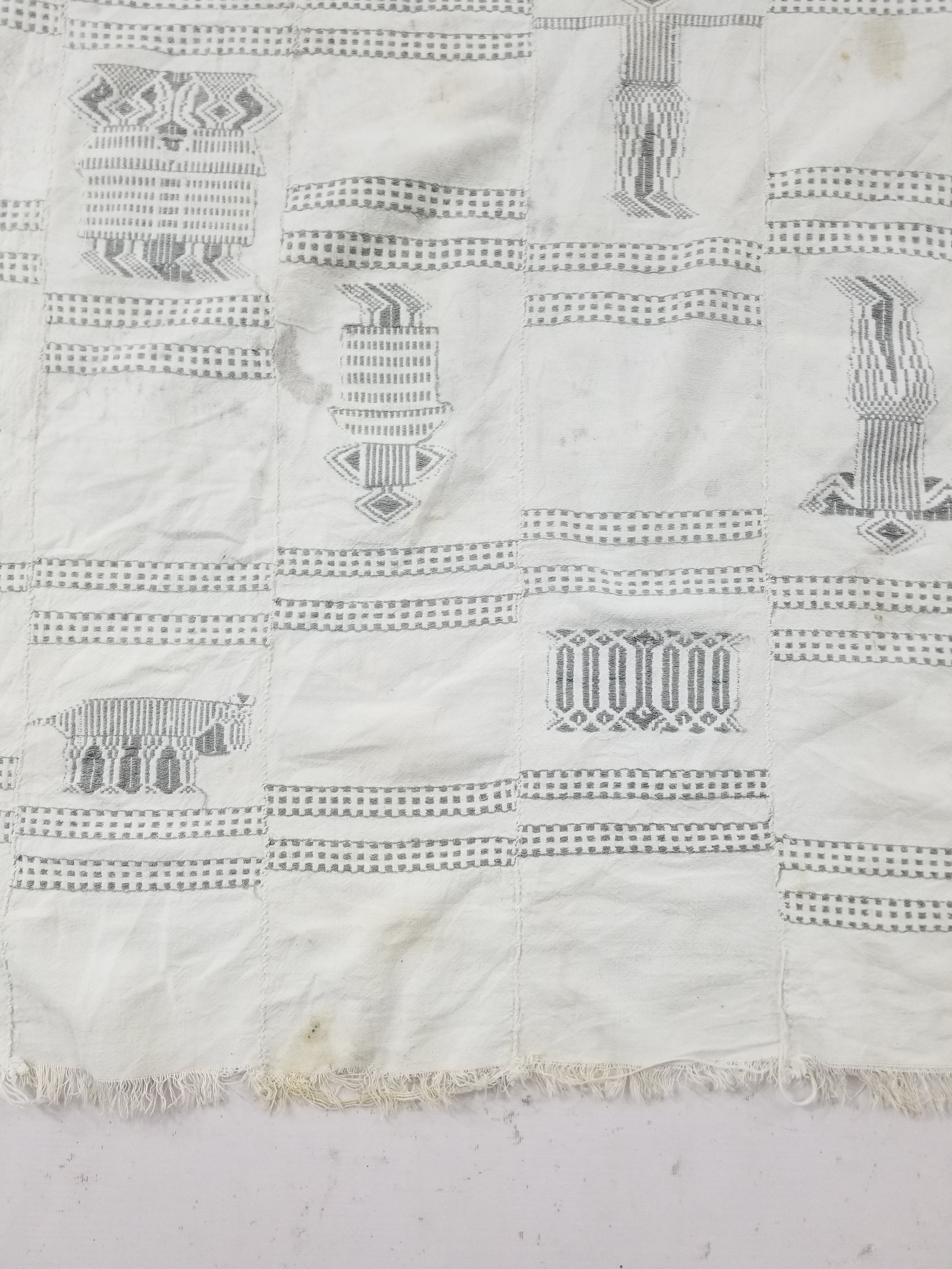Vintage African Burkina Faso Handwoven Mossi Cloth Textile 200x140cm