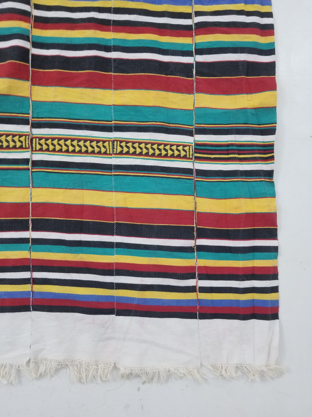 Vintage African Handwoven Ewe Kente Cloth - Ghana Ceremonial Textile 248x118cm