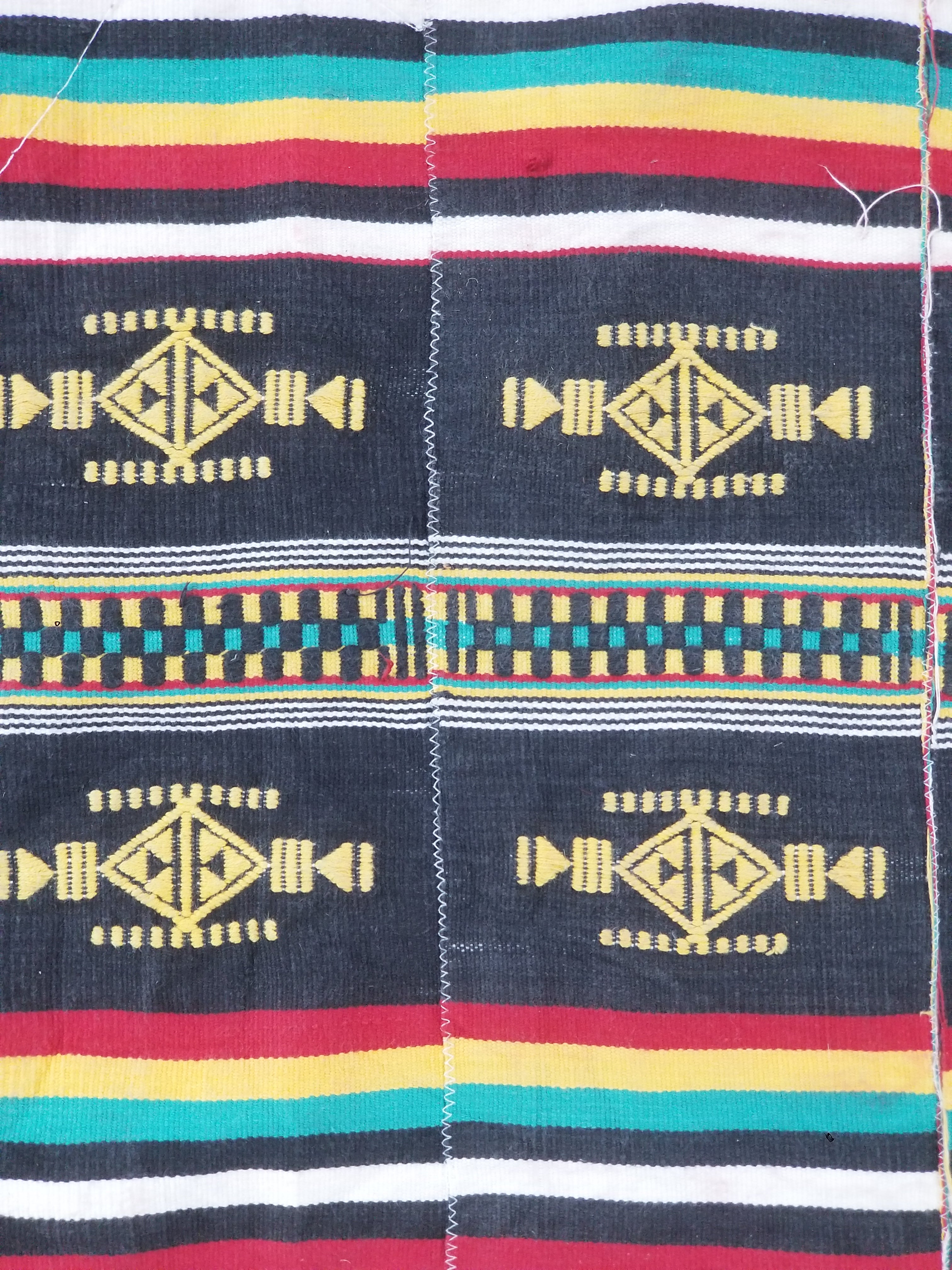 Vintage African Handwoven Ewe Kente Cloth - Ghana Ceremonial Textile 248x118cm