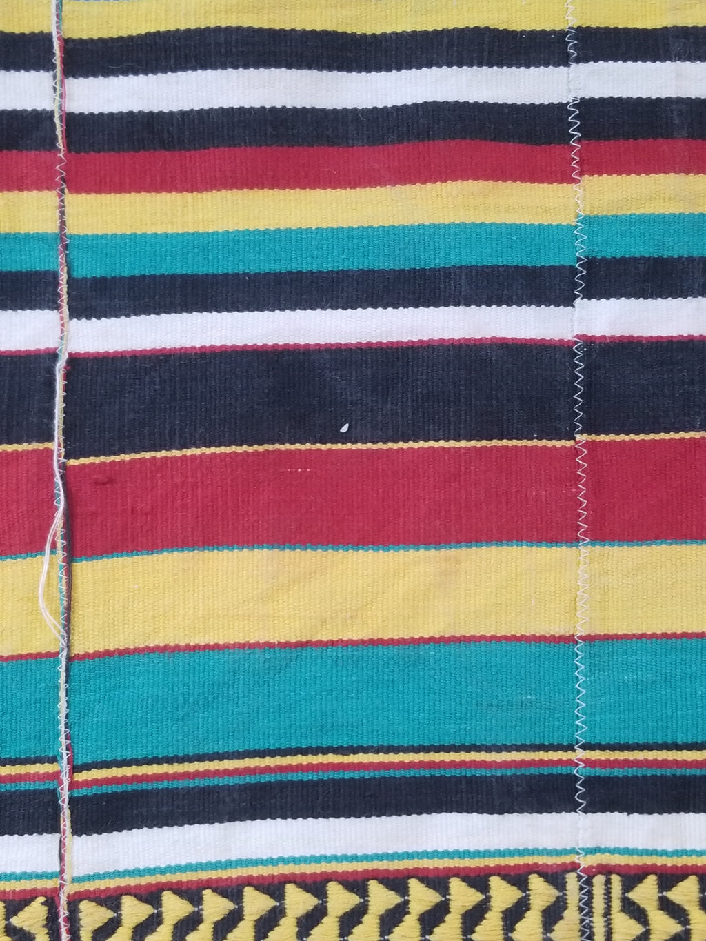 Vintage African Handwoven Ewe Kente Cloth - Ghana Ceremonial Textile 248x118cm