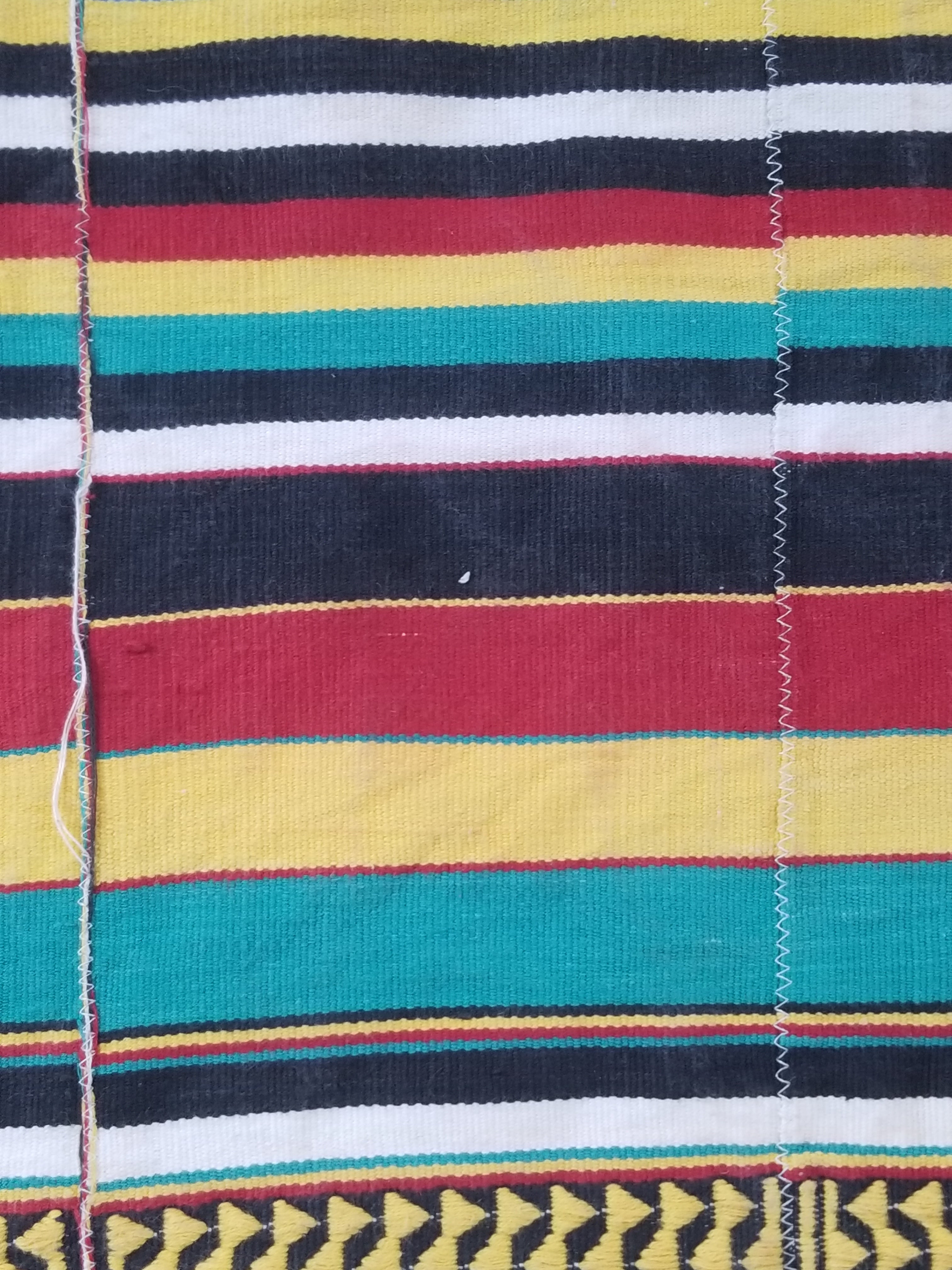 Vintage African Handwoven Ewe Kente Cloth - Ghana Ceremonial Textile 248x118cm