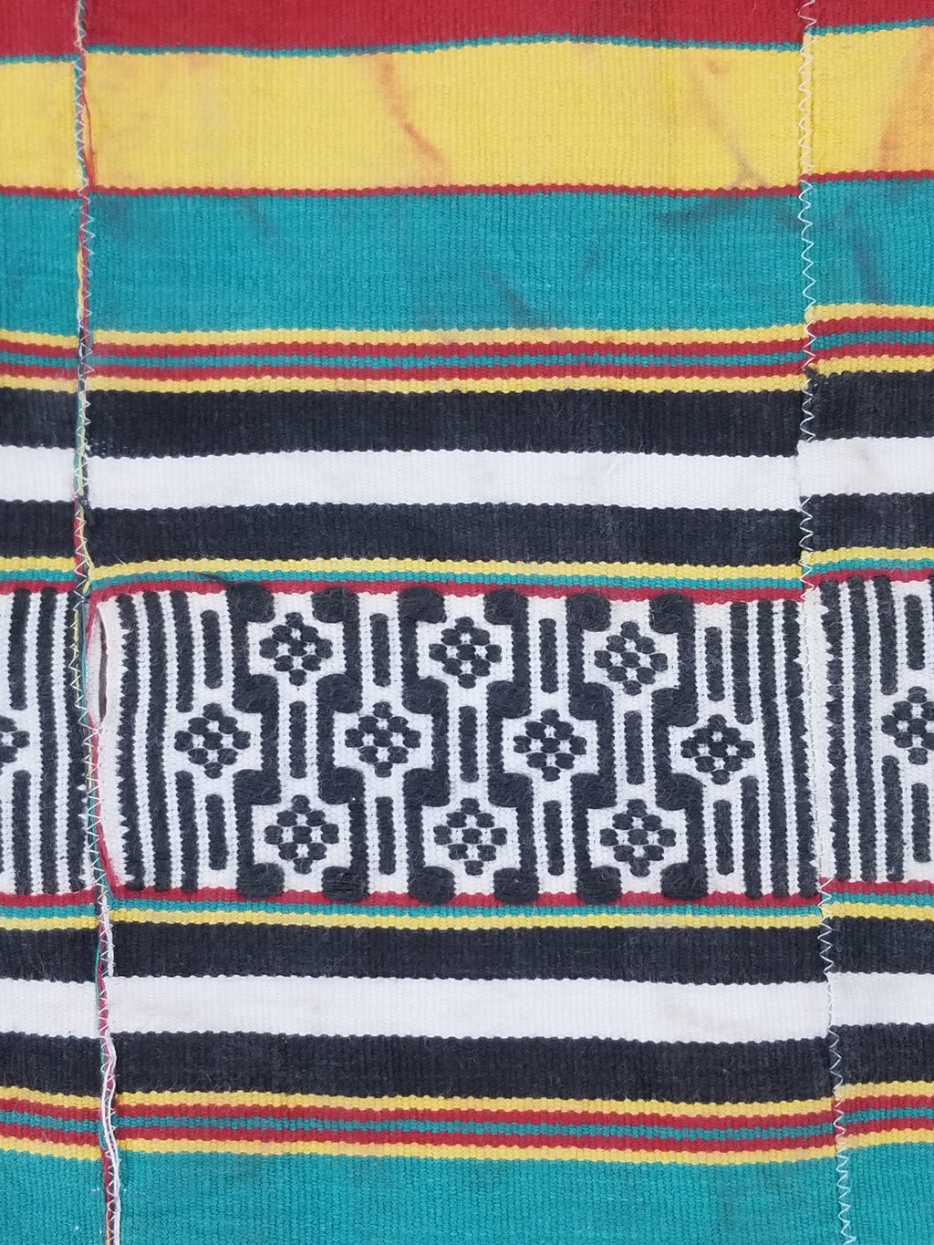 Vintage African Handwoven Ewe Kente Cloth - Ghana Ceremonial Textile 248x118cm