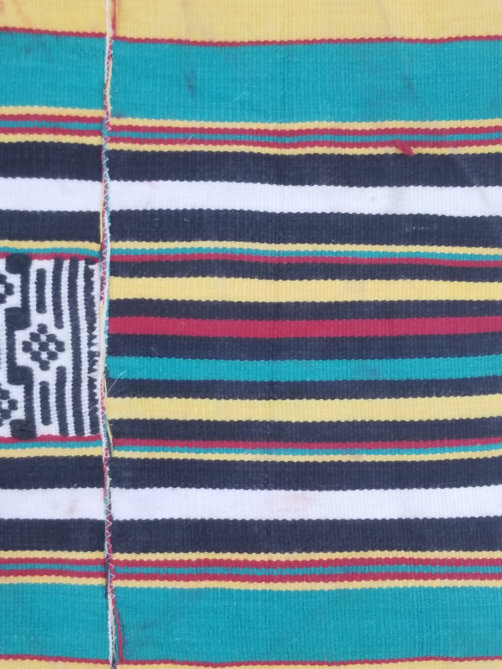 Vintage African Handwoven Ewe Kente Cloth - Ghana Ceremonial Textile 248x118cm