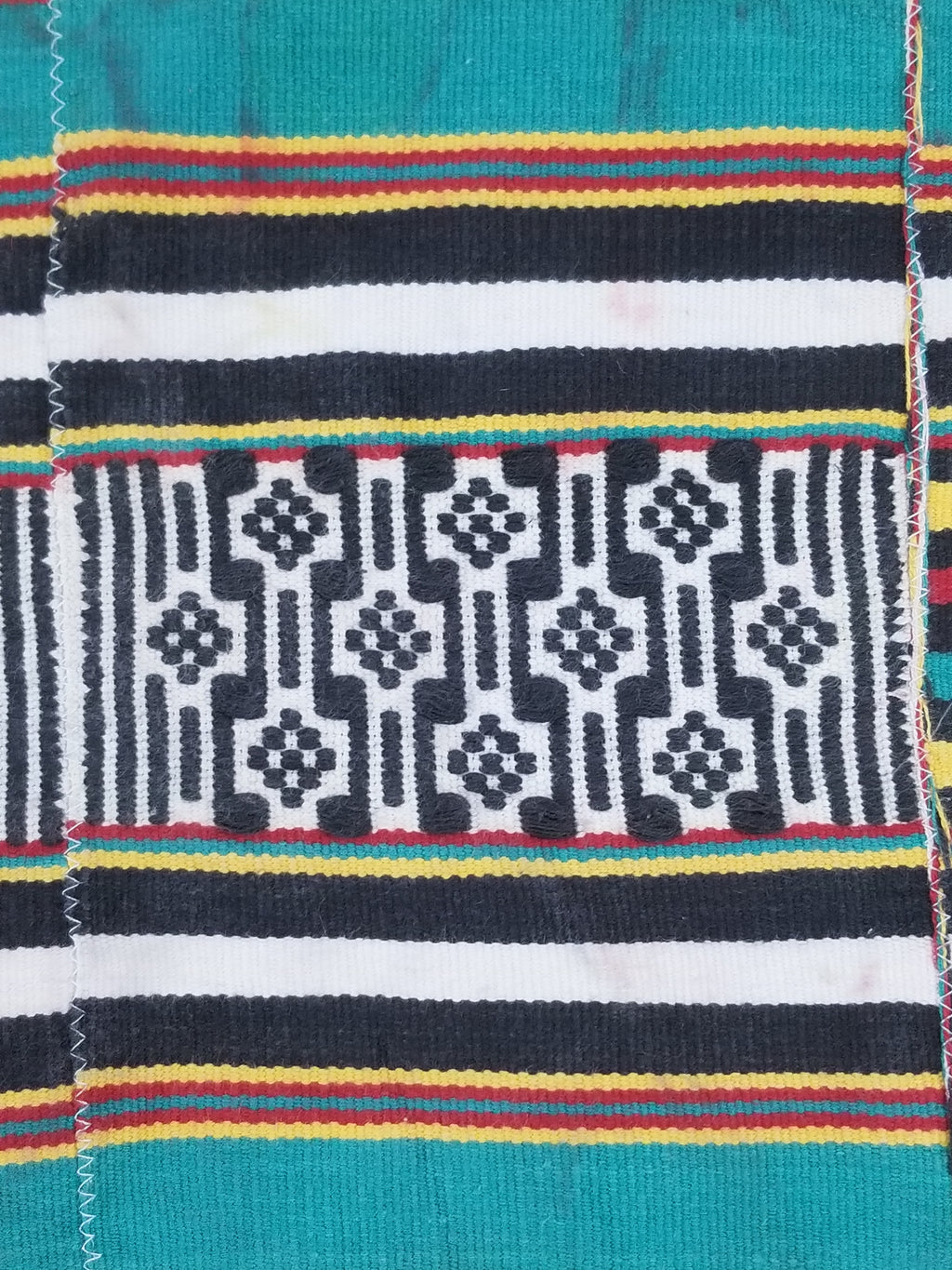 Vintage African Handwoven Ewe Kente Cloth - Ghana Ceremonial Textile 248x118cm