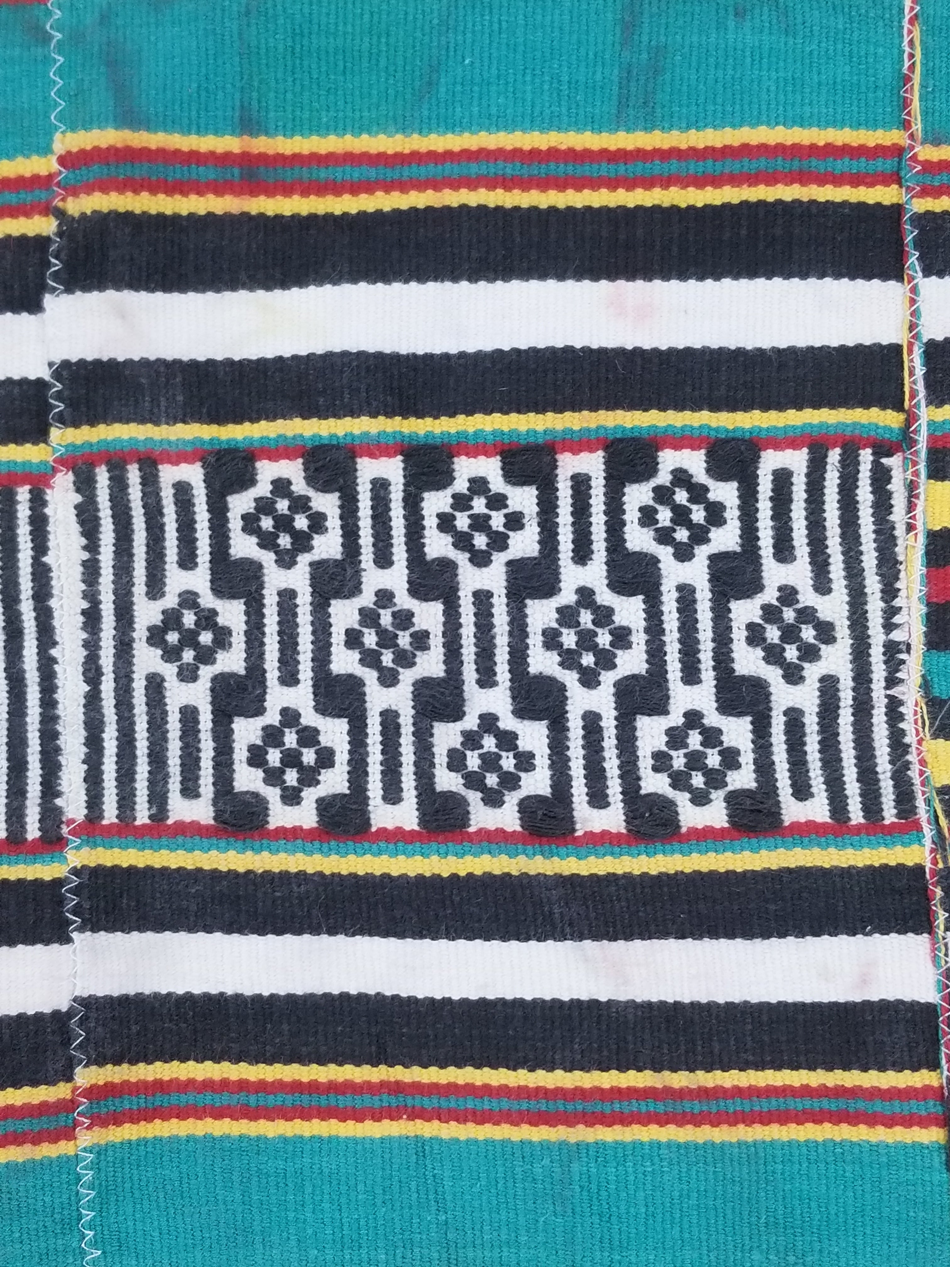 Vintage African Handwoven Ewe Kente Cloth - Ghana Ceremonial Textile 248x118cm