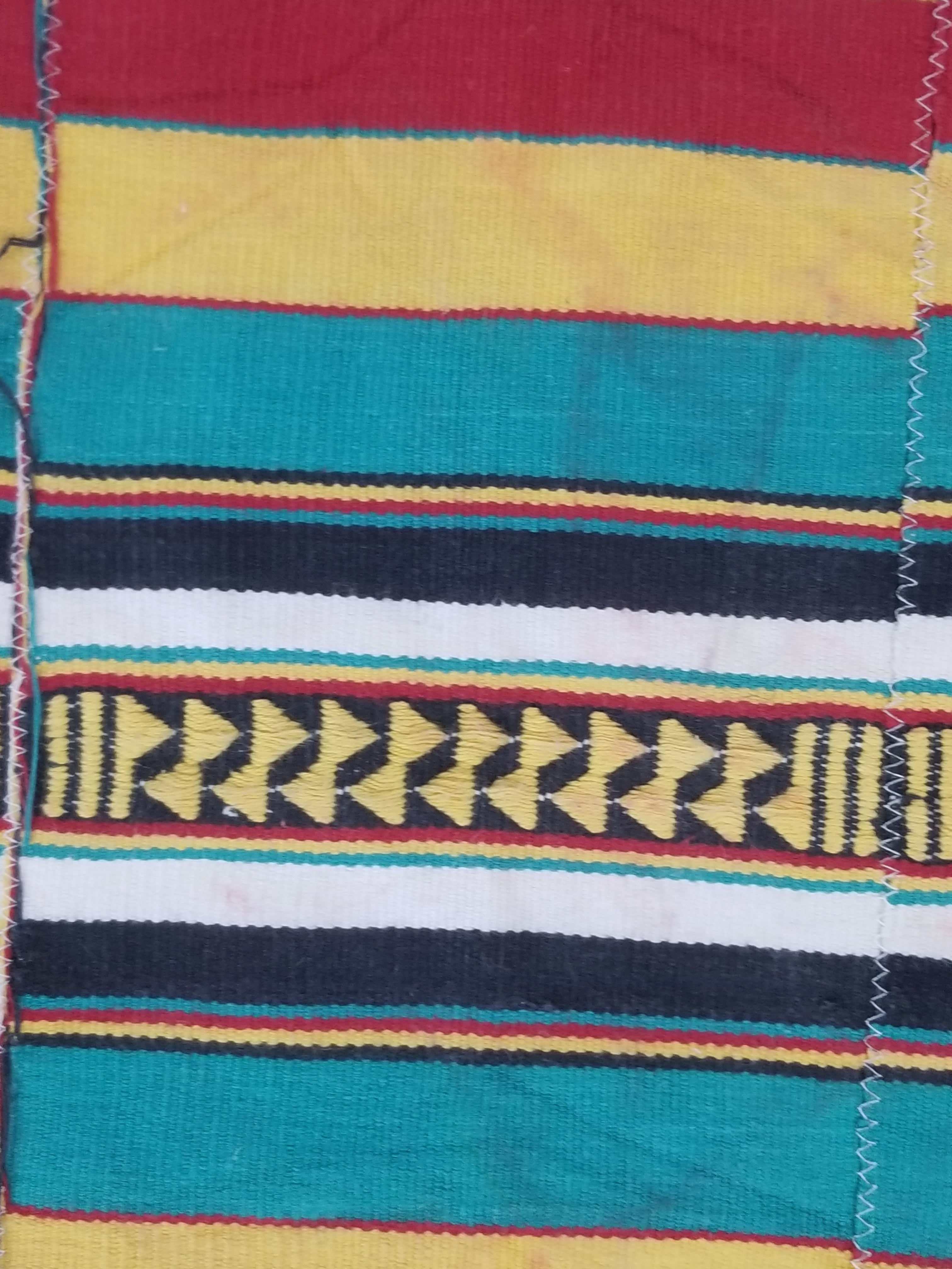 Vintage African Handwoven Ewe Kente Cloth - Ghana Ceremonial Textile 248x118cm