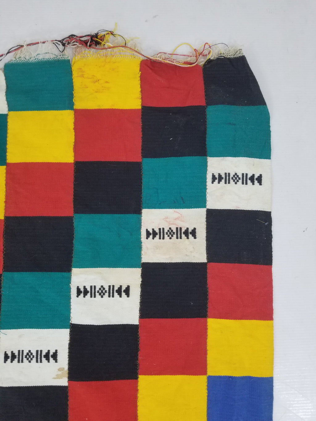 Vintage African Handwoven Ewe Kente Cloth - Ghana Ceremonial Textile