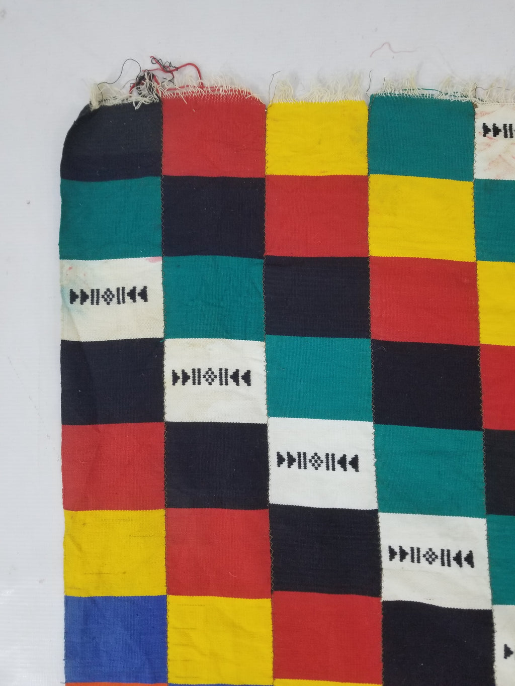 Vintage African Handwoven Ewe Kente Cloth - Ghana Ceremonial Textile