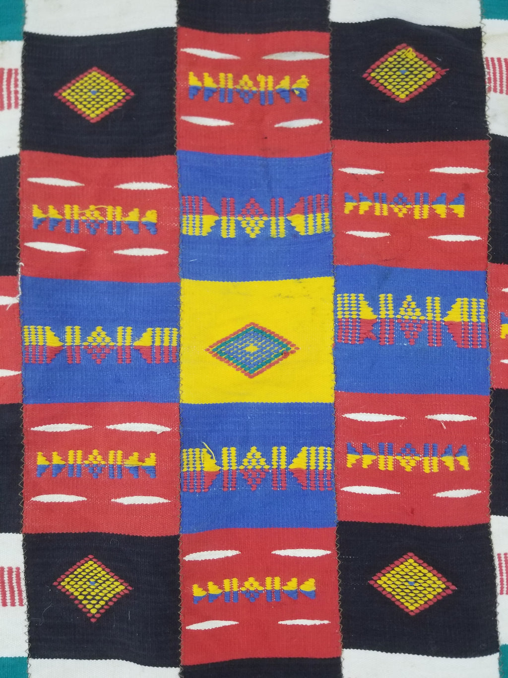 Vintage African Handwoven Ewe Kente Cloth - Ghana Ceremonial Textile