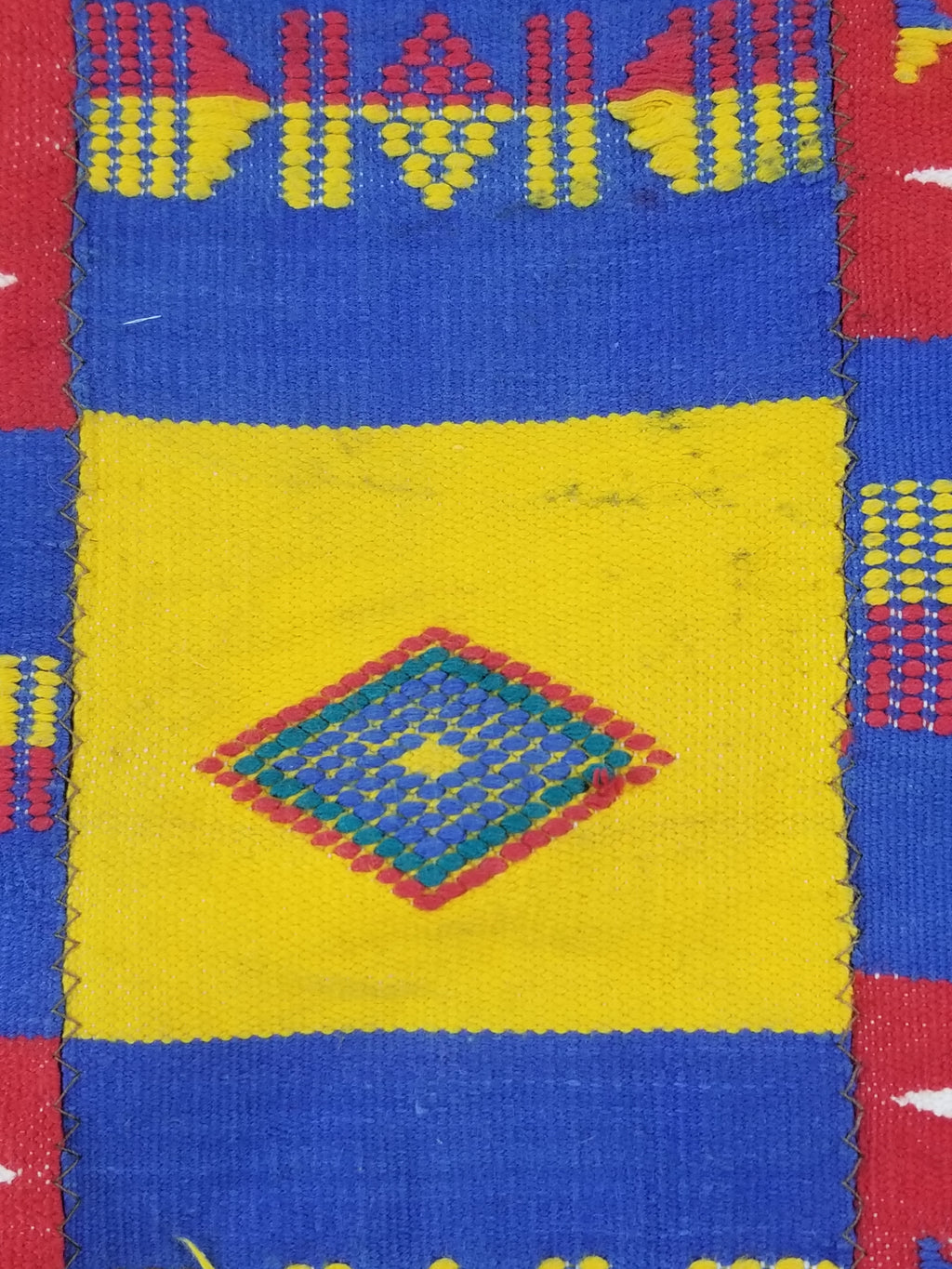 Vintage African Handwoven Ewe Kente Cloth - Ghana Ceremonial Textile