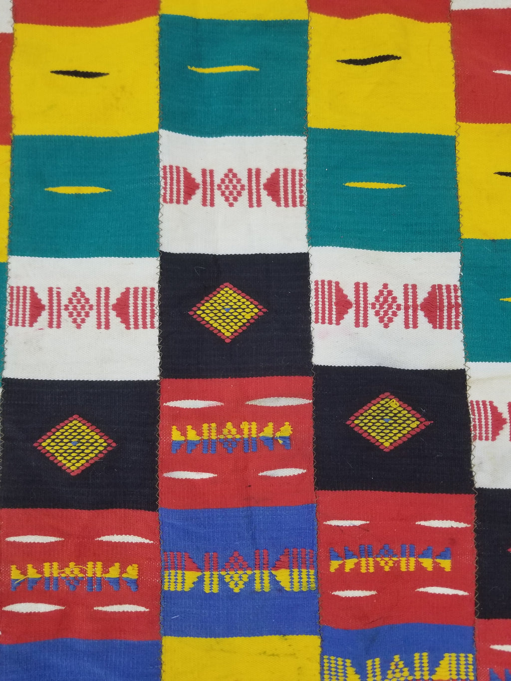 Vintage African Handwoven Ewe Kente Cloth - Ghana Ceremonial Textile