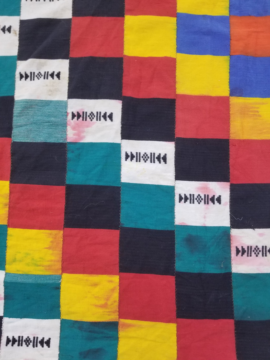 Vintage African Handwoven Ewe Kente Cloth - Ghana Ceremonial Textile
