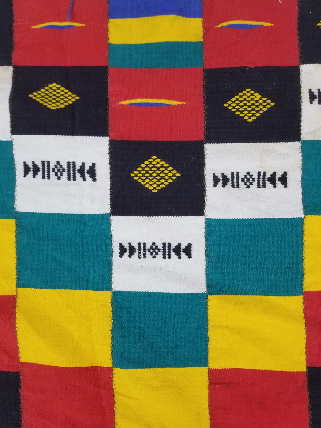 Vintage African Handwoven Ewe Kente Cloth - Ghana Ceremonial Textile