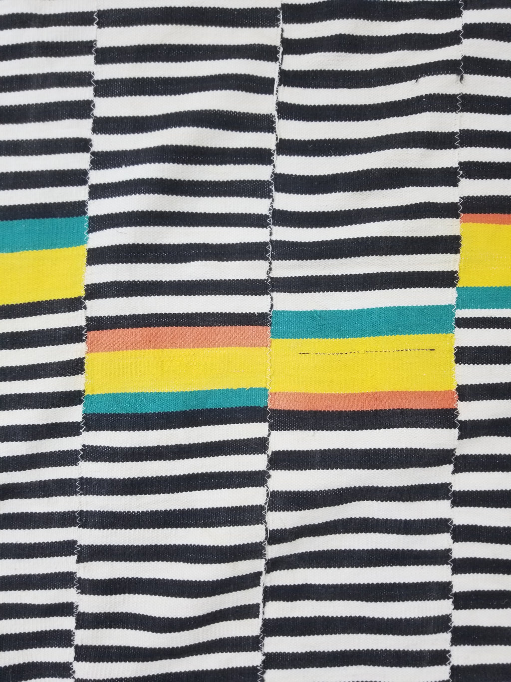 Vintage African Handwoven Ewe Kente Cloth - Ghana Ceremonial Textile 212x130cm